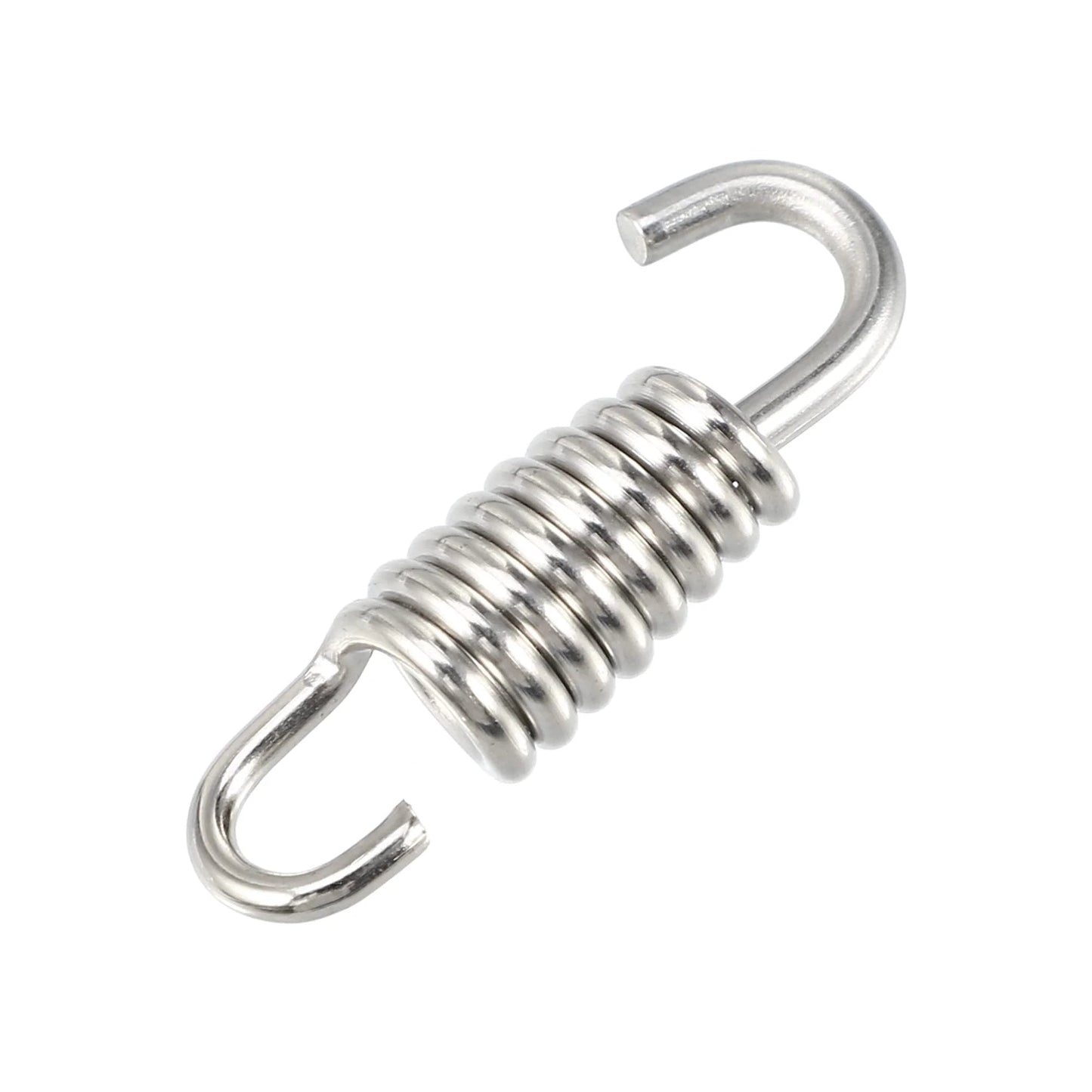 Two Pack Universal Motorcycle Exhaust Pipe Spring Set 43mm 1.69 Inch Stainless Steel Swivel Hook Design for Most Motorcycles Scooters ATVs Easy to Install and Durable Modified Accessory