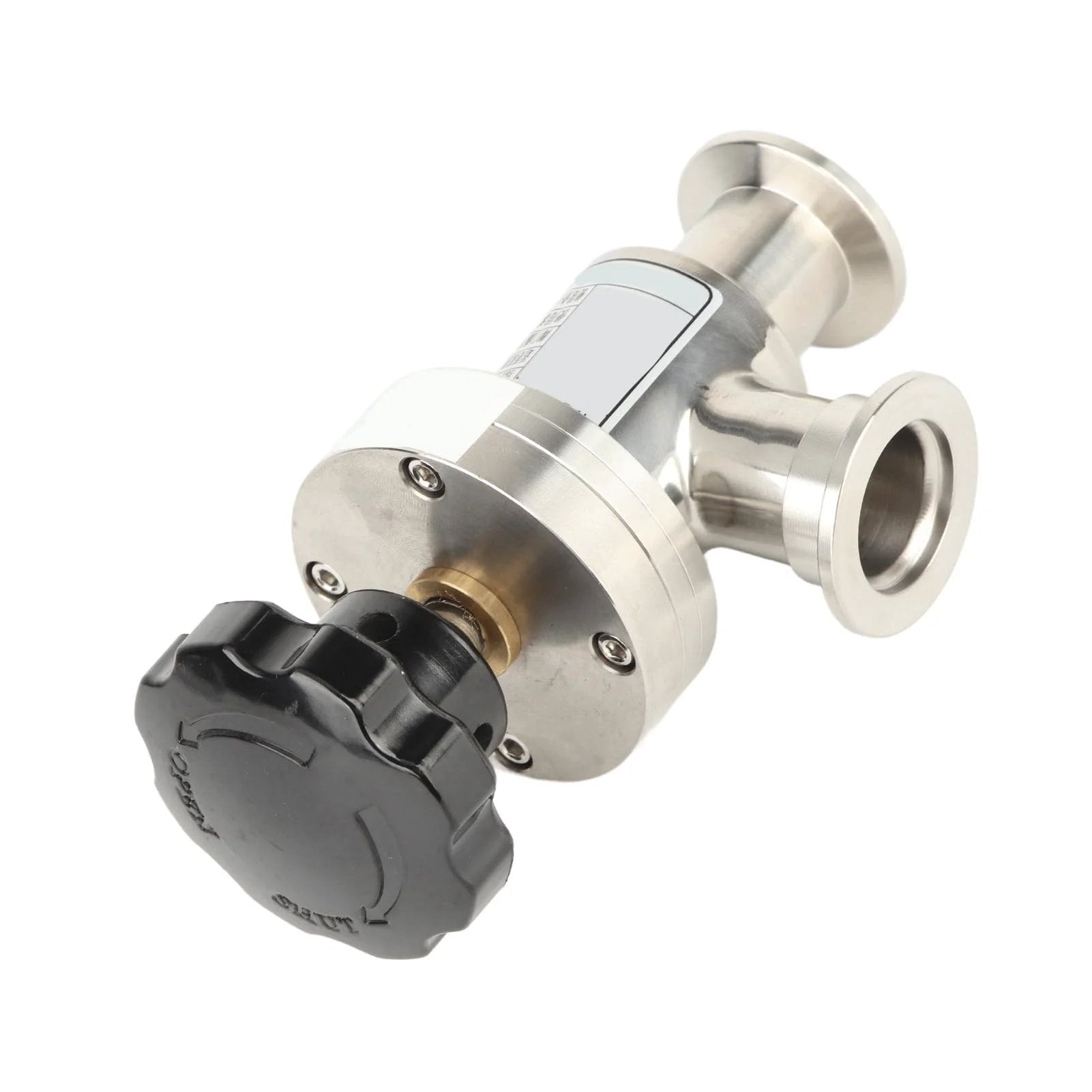 KF25 High Vacuum Manual Right Angle Bellows Isolation Valve in 304 Stainless Steel Pro Grade Build with Welded Bellows and Seat