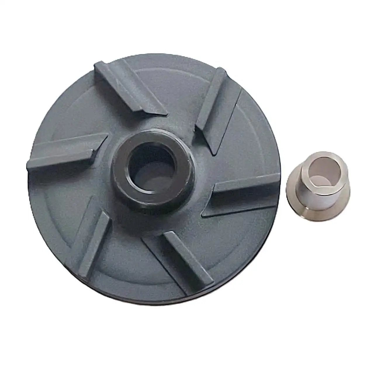 Direct Replacement Magnetic Impeller Kit With Bearing Sleeve for Commercial Beverage Dispensers, shown disassembled.