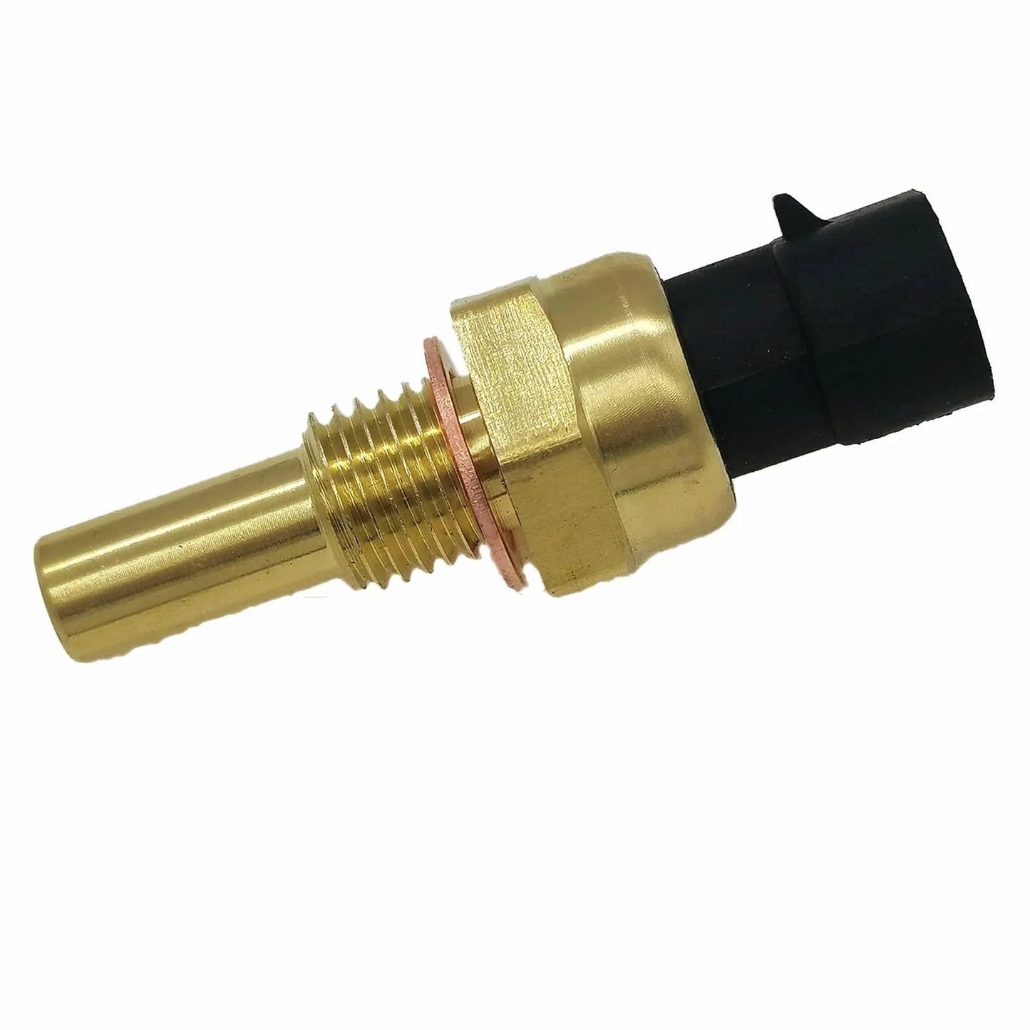 Engine Water Coolant Temperature Sensor 213-4514 OE Replacement For Chevy And GMC Trucks And SUVs, brass, black connector