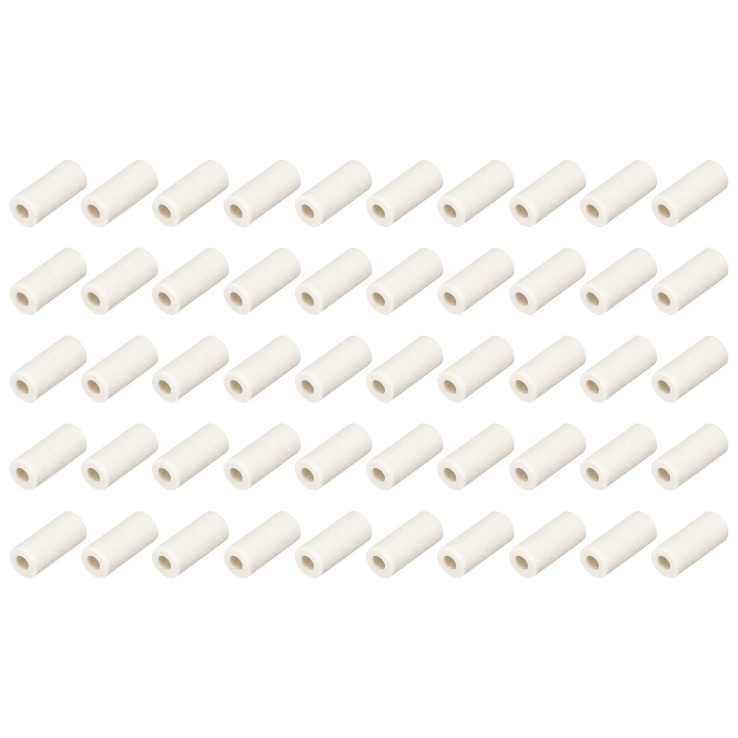 Heavy Duty High Temperature Ceramic Tube Insulation For Electronics Two Millimeter Bore Ten Millimeter Length Fifty Pack Grey Heat Resistant Tubes For Wires Insulation Voltage 1000V Withstand Up To 1600 Celsius