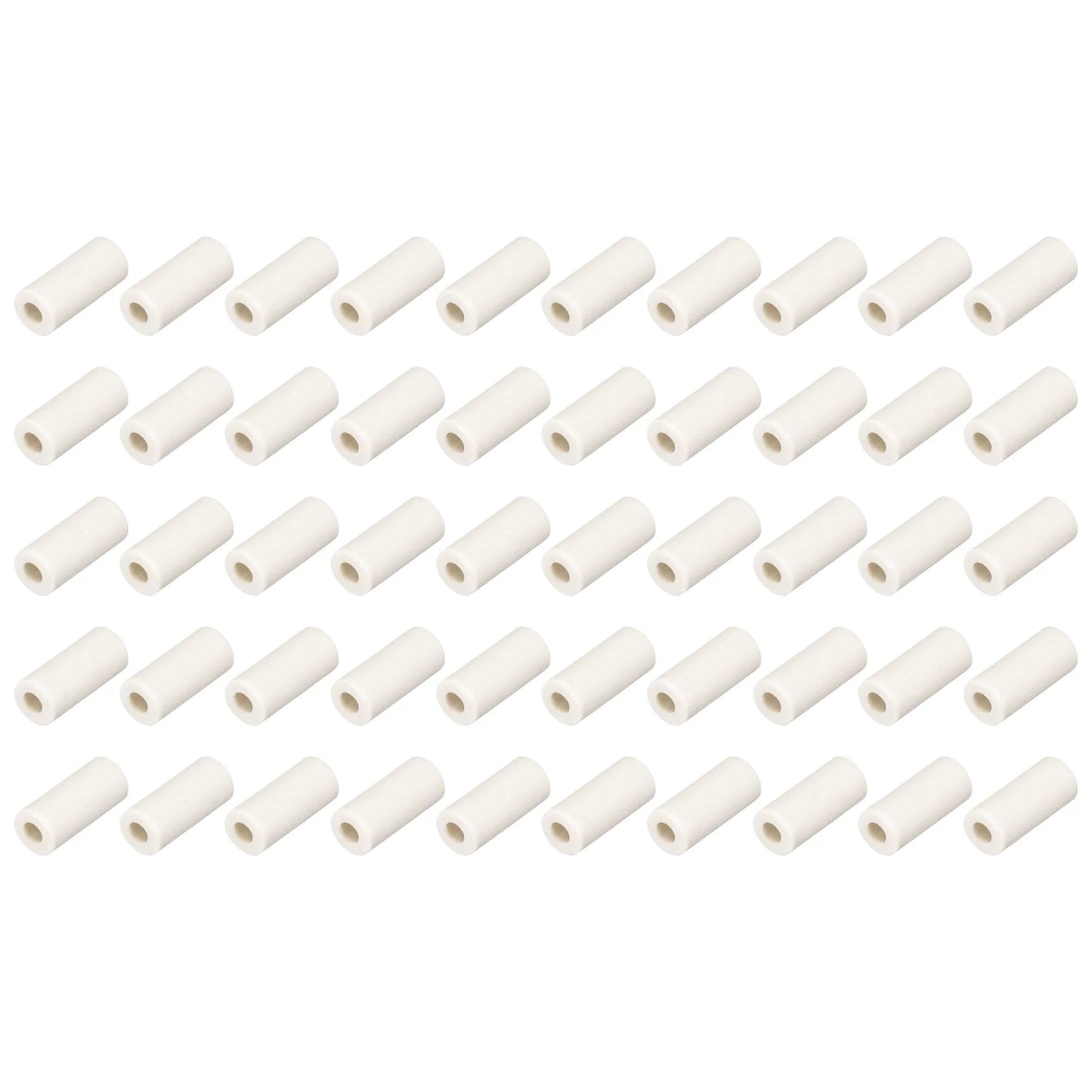Heavy Duty High Temperature Ceramic Tube Insulation For Electronics Two Millimeter Bore Ten Millimeter Length Fifty Pack Grey Heat Resistant Tubes For Wires Insulation Voltage 1000V Withstand Up To 1600 Celsius
