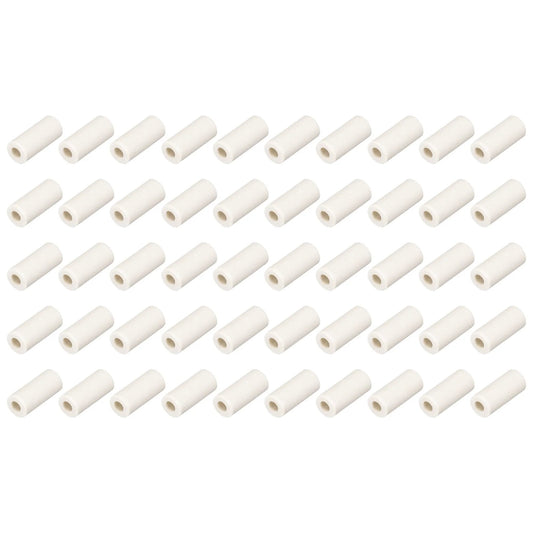 Heavy Duty High Temperature Ceramic Tube Insulation For Electronics Two Millimeter Bore Ten Millimeter Length Fifty Pack Grey Heat Resistant Tubes For Wires Insulation Voltage 1000V Withstand Up To 1600 Celsius