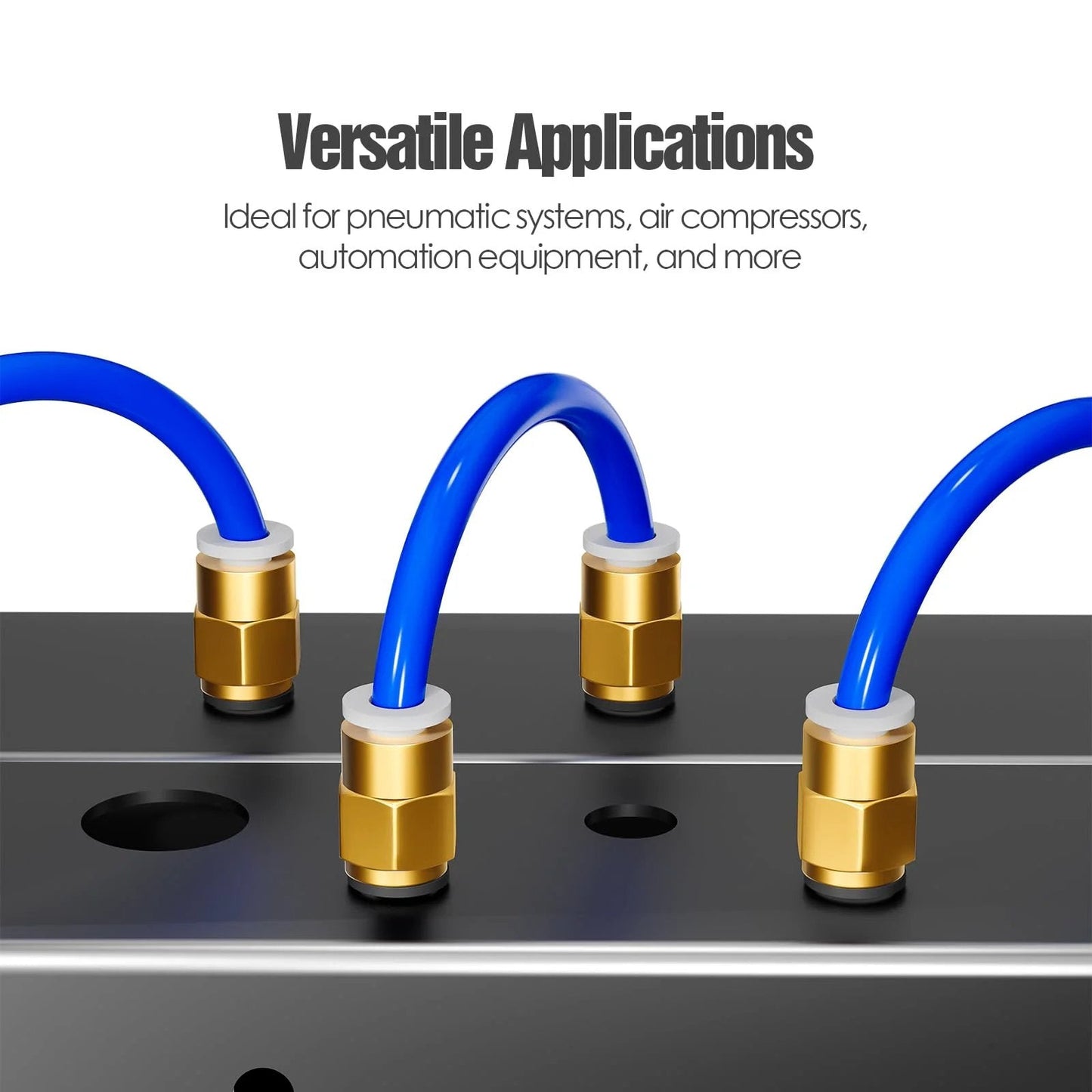 Push To Connect PC4 M6 Bowden PTFE Tube Fittings For 4mm Tubing Quick Connect Pneumatic Couplers 1.75mm Filament Compatible Installed