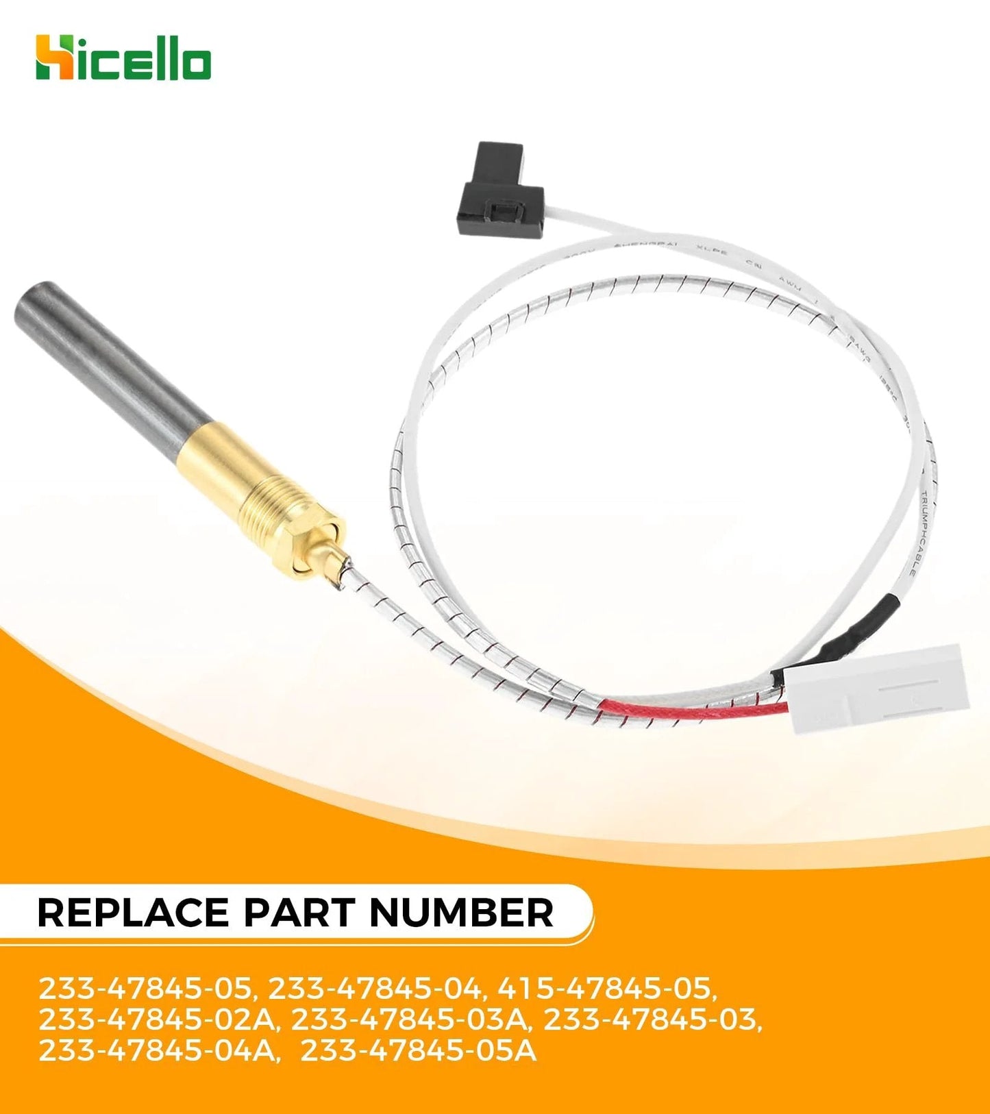 Gas Minivolt Thermopile Generator Replacement Direct OEM For Bradford White Natural Gas Water Heaters 233 47845 05 233 47845 04 Pilot Assembly Part