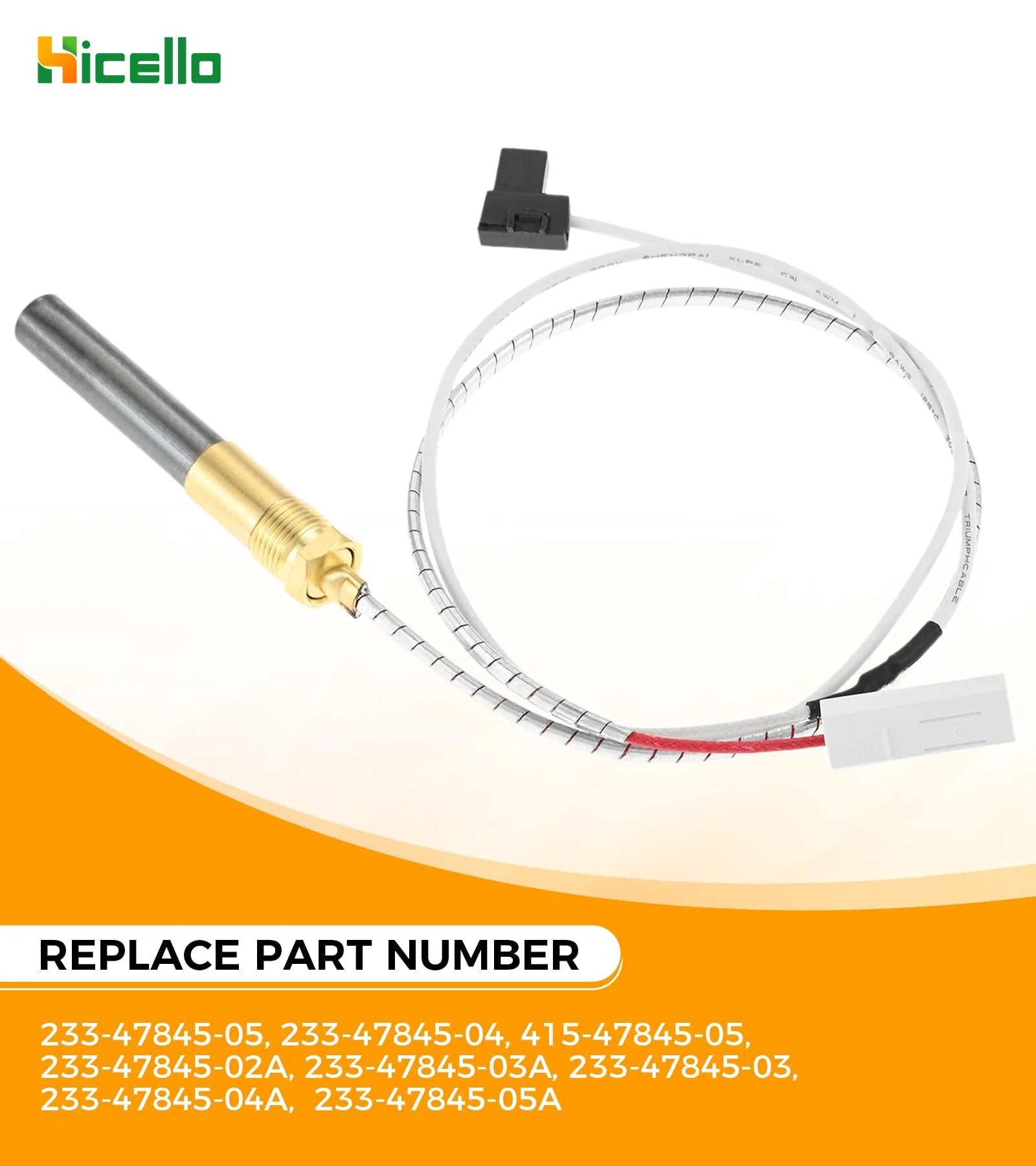 Gas Minivolt Thermopile Generator Replacement Direct OEM For Bradford White Natural Gas Water Heaters 233 47845 05 233 47845 04 Pilot Assembly Part