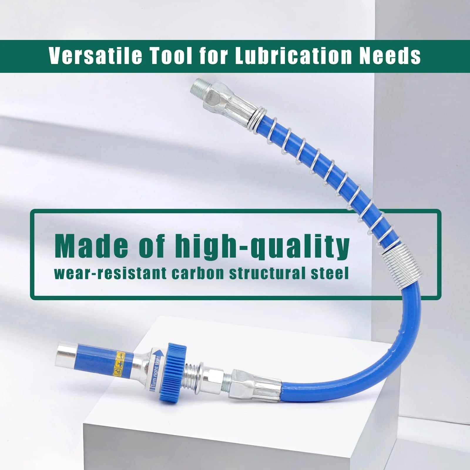 Heavy Duty Lock On High Pressure Grease Coupler for All Grease Guns with 10th Generation Fit Clamp Type Grease Gun Fittings and Extensions Hose Compatible Pro Grade Lubrication Tool