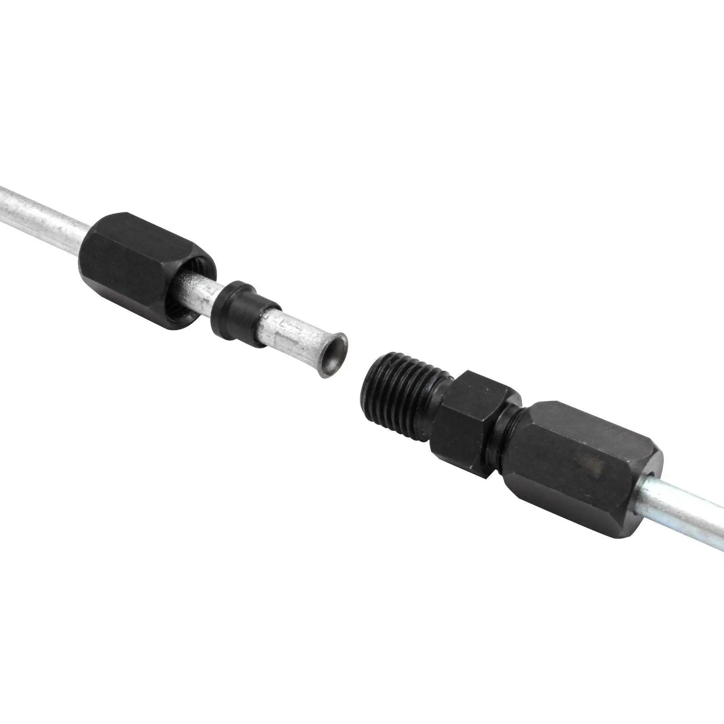 Leak Tight Built Tough One Quarter Inch High Pressure Compression Union For Steel Tubing Up To Five Thousand PSI Black Oxide Coated Steel For Corrosion Resistance Easy Install Tube Connector One Pack Per Bag By 4LifetimeLines