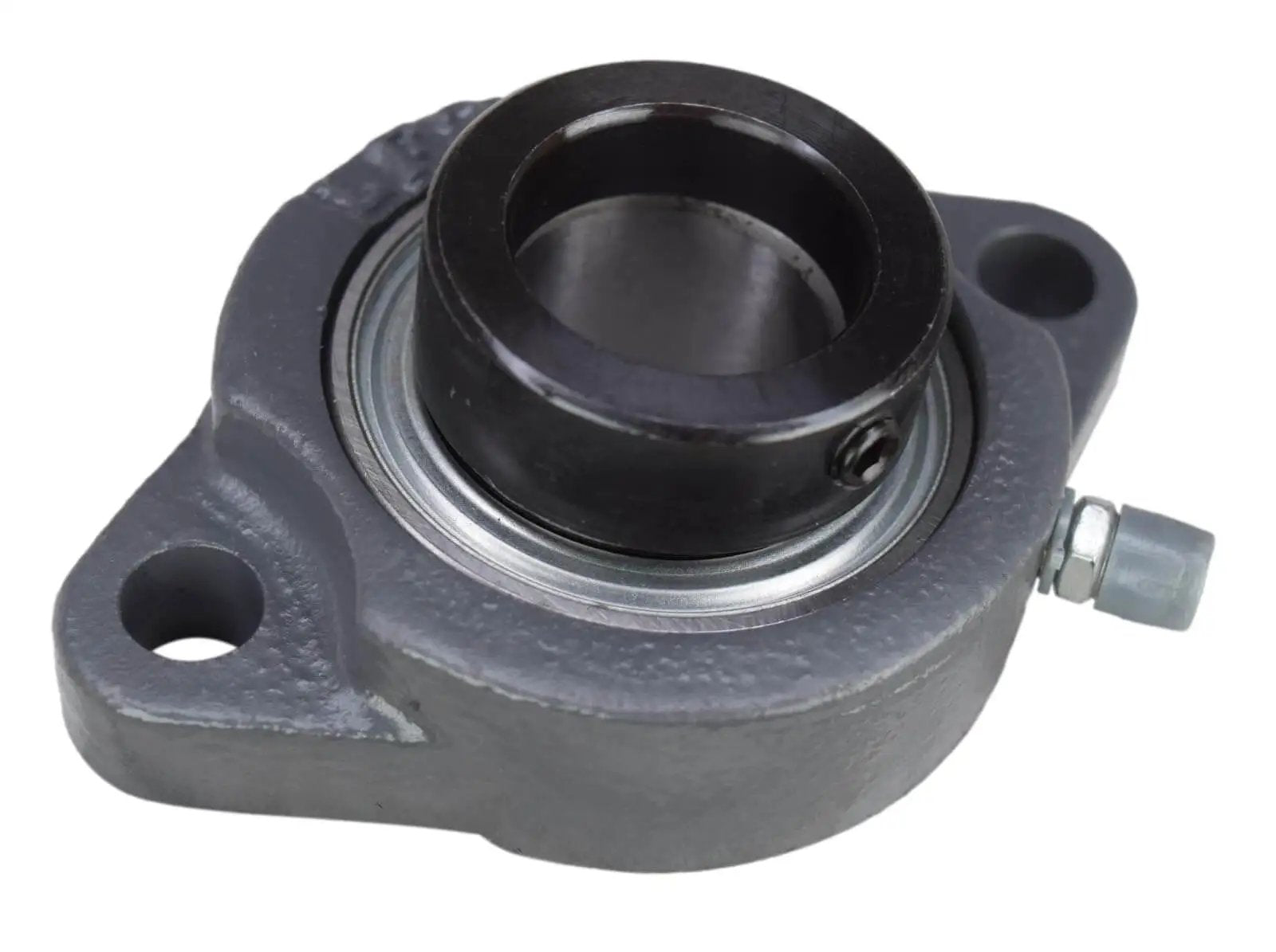 Light Duty 1 Inch Two Bolt Flange Bearing With Lock Collar ALF205-16G FHLF205-16G Cast Iron Housing Grease Zerk