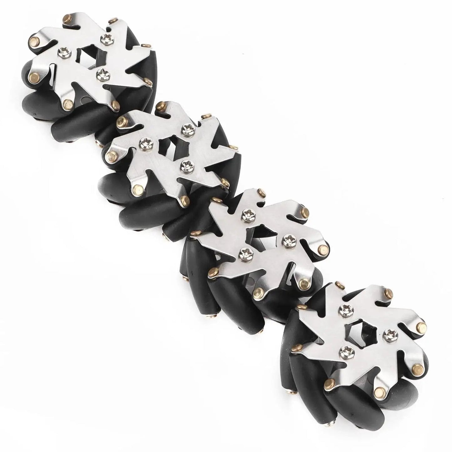 Four Piece 48mm Mecanum Wheel Set for Robot Car Chassis with Directional Left and Right Wheels, DIY RC Toy Part, Each Wheel Has Eight Rollers, 3kg Load Capacity