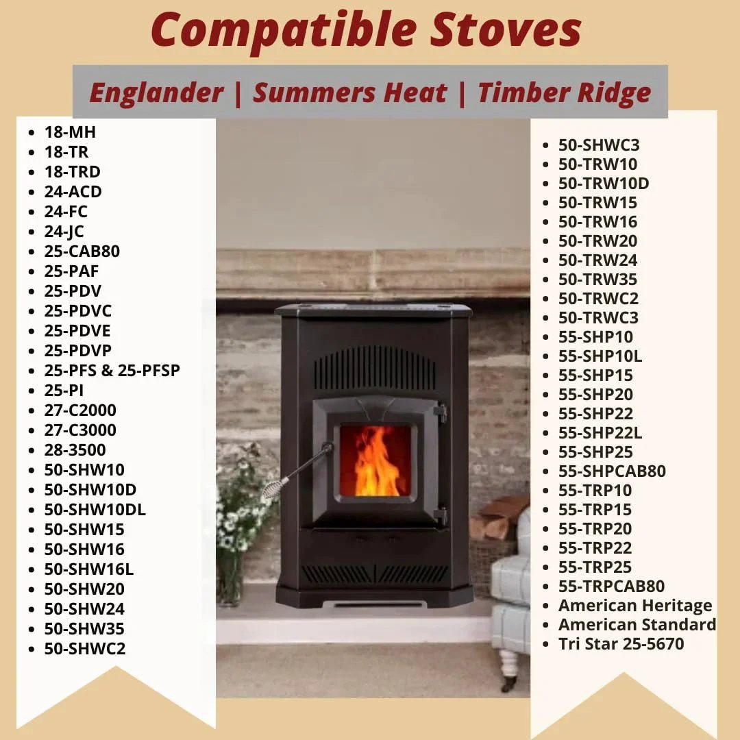 Image showing a pellet stove compatible with the Three Quarter Inch Door Gasket Seal 7 Foot Length for wood inserts.