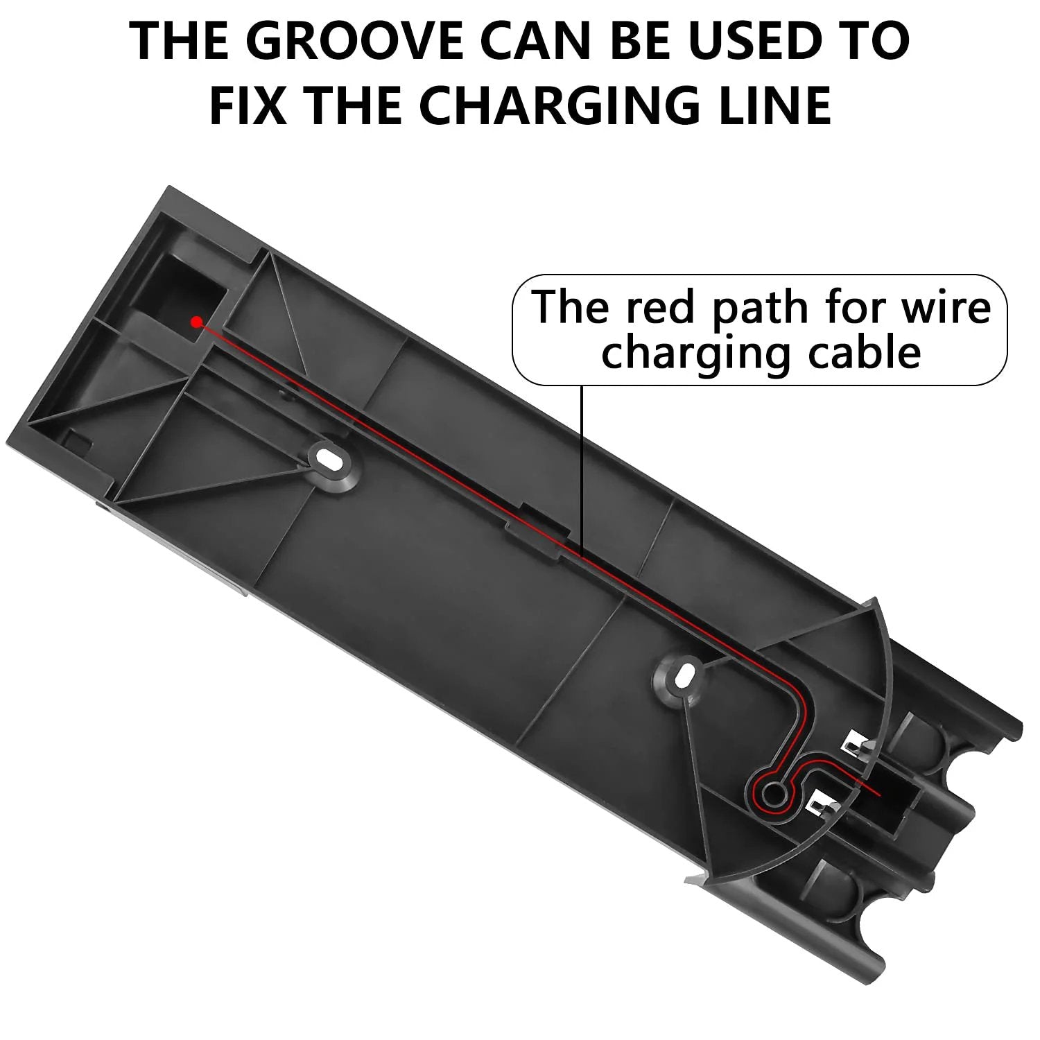 Docking Station Wall Mount Accessory For Dyson V7 And V8 Cordless Vacuum Cleaners Replaces Part 967741-01 with charging cable groove