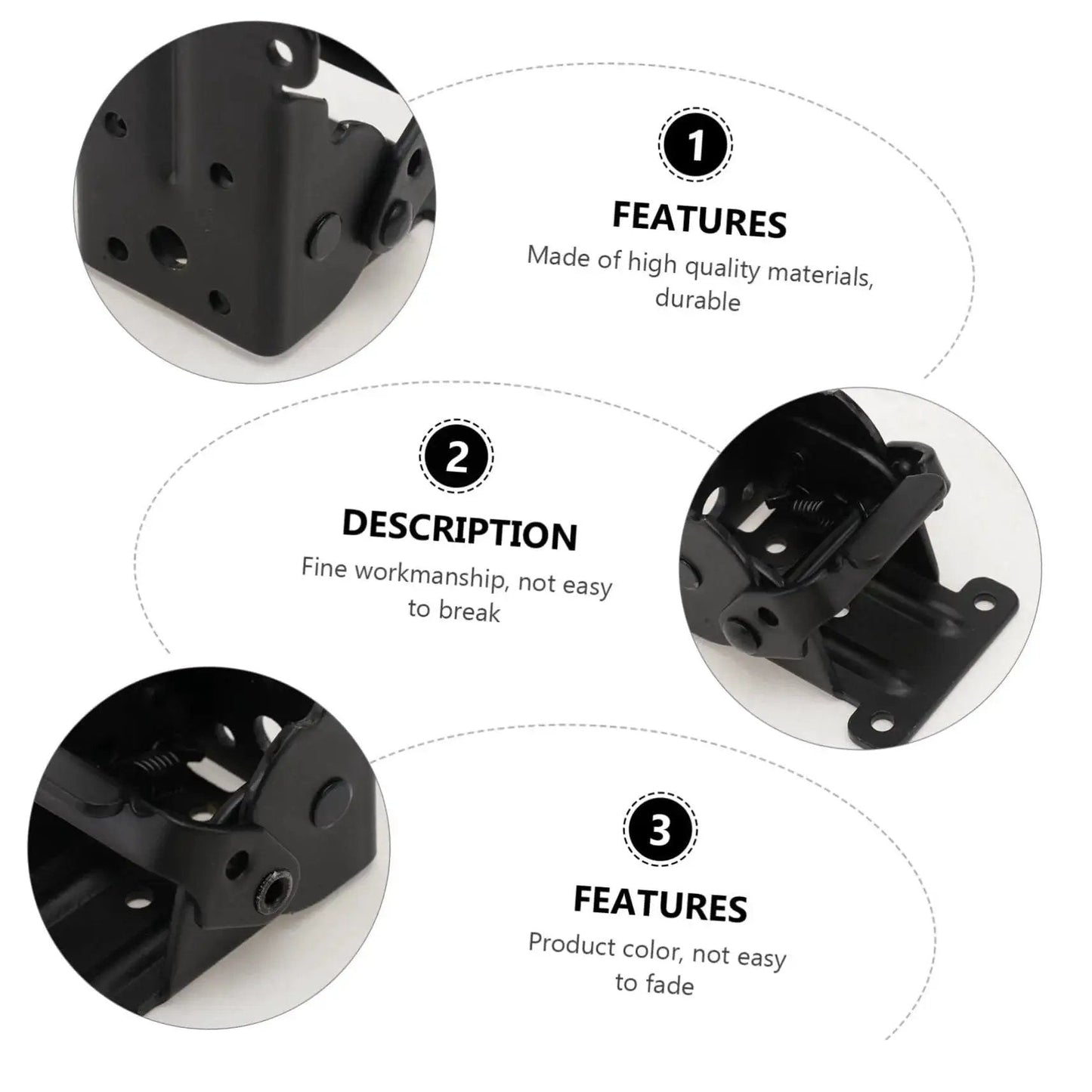 Close-up of Heavy Duty Folding Hinges for Table Legs and Chairs 2 Pack Spring Hinges Easy to Install High Load Bearing.
