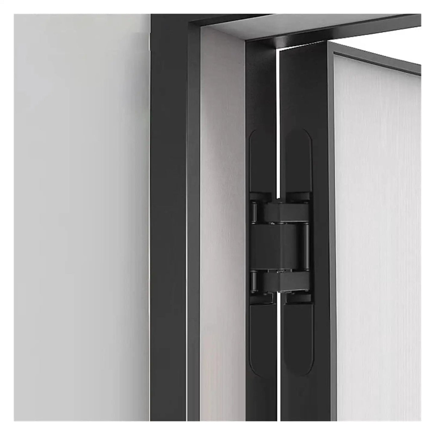 Hidden Door Hinge With Cross Adjustable Design Sliding Bearing Invisible Door Hardware for indoor and outdoor use installed on door frame