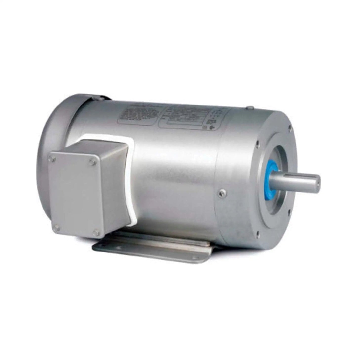 Single 1.5 HP Washdown Continuous Duty AC Motor Type 3532M, 3500 RPM, 3-Phase, 208-230/460 V, TENV 56C Frame, side view