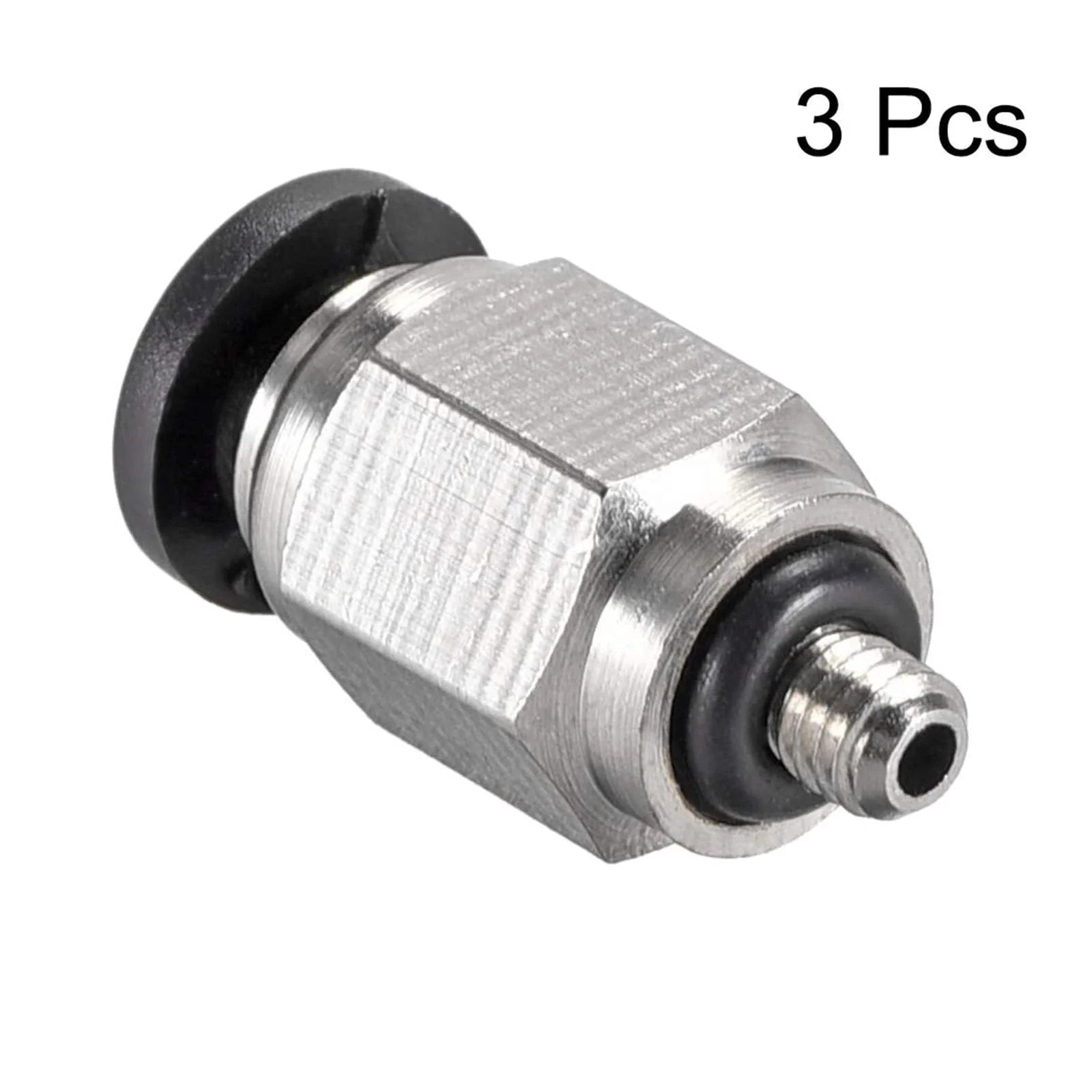 Straight Pneumatic Quick Connect Fittings For 4mm Tube OD M3 Male Thread Plug And Play Push To Connect Air Hose Fittings Plastic Brass Durable