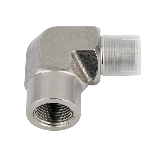 Stainless Steel 304 Forged Pipe Fitting 90 Degree Street Elbow 1/4 NPT Female To 1/4 NPT Male Built Tough High Pressure Heavy Duty