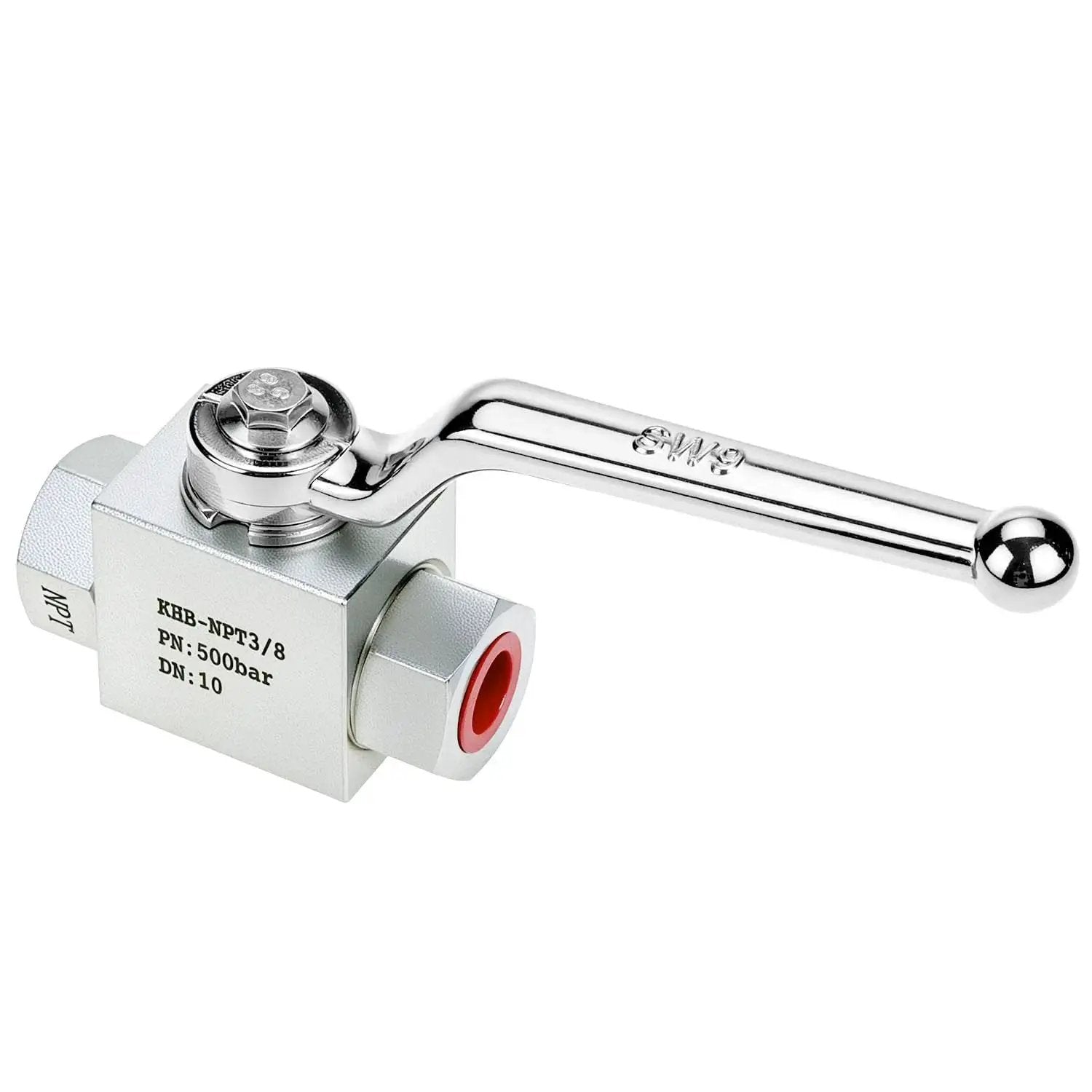 Heavy Duty Hydraulic Ball Valve Three Eighths Inch NPT 7250 PSI Shut Off Two Way High Pressure Valve DN10 Carbon Steel by QWORK