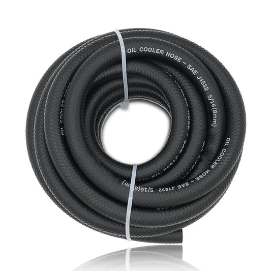 Five Sixteenth Inch Transmission Oil Cooler Hose 300 PSI Working Pressure Heavy Duty 10 Ft Length With 14 Mm Outer Diameter -40 F To 302 F NBR