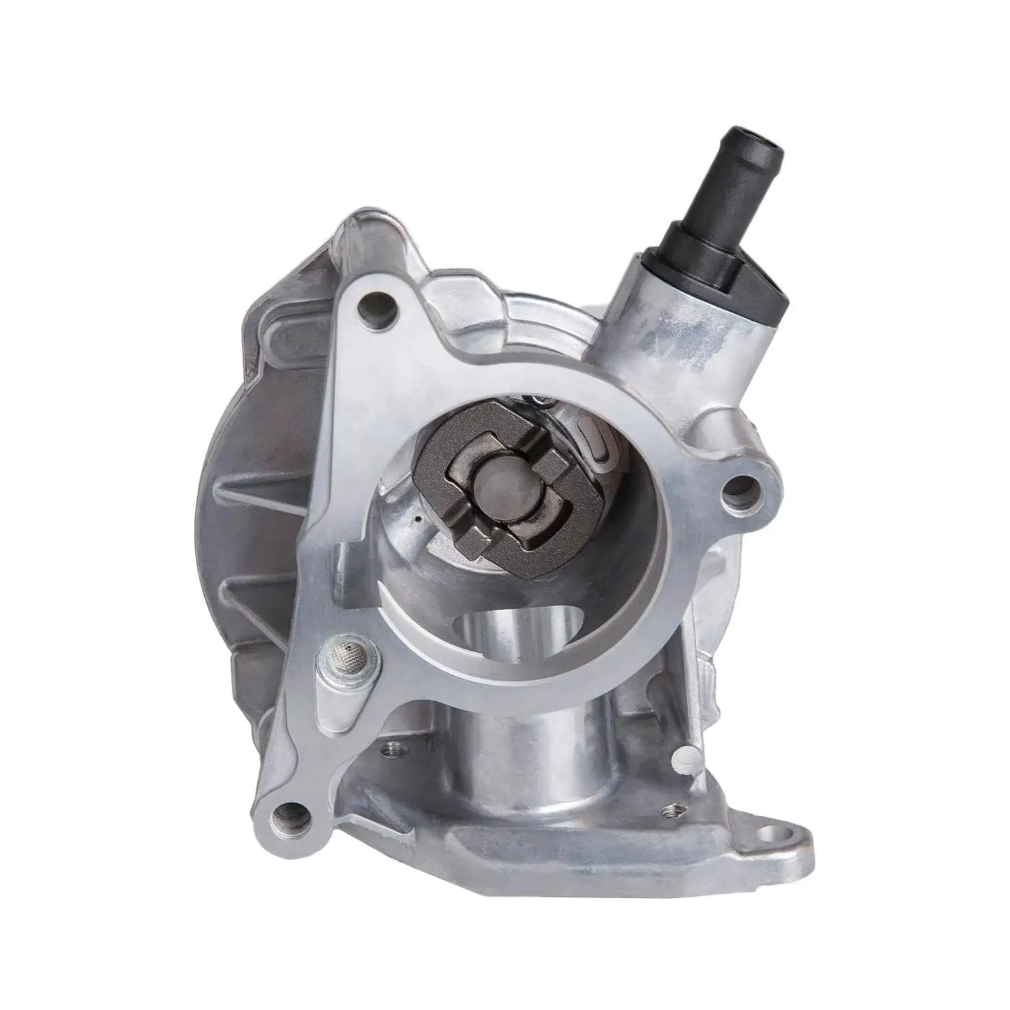 Front view of Brake Vacuum Pump For Volkswagen And Audi Rides Compatible With Tiguan CC Eos GTI Jetta Beetle And Audi A3 Quattro 2008 2009 2010 2011 2012 2013 2014 2015 Replace 06H145100AD OEM Parts