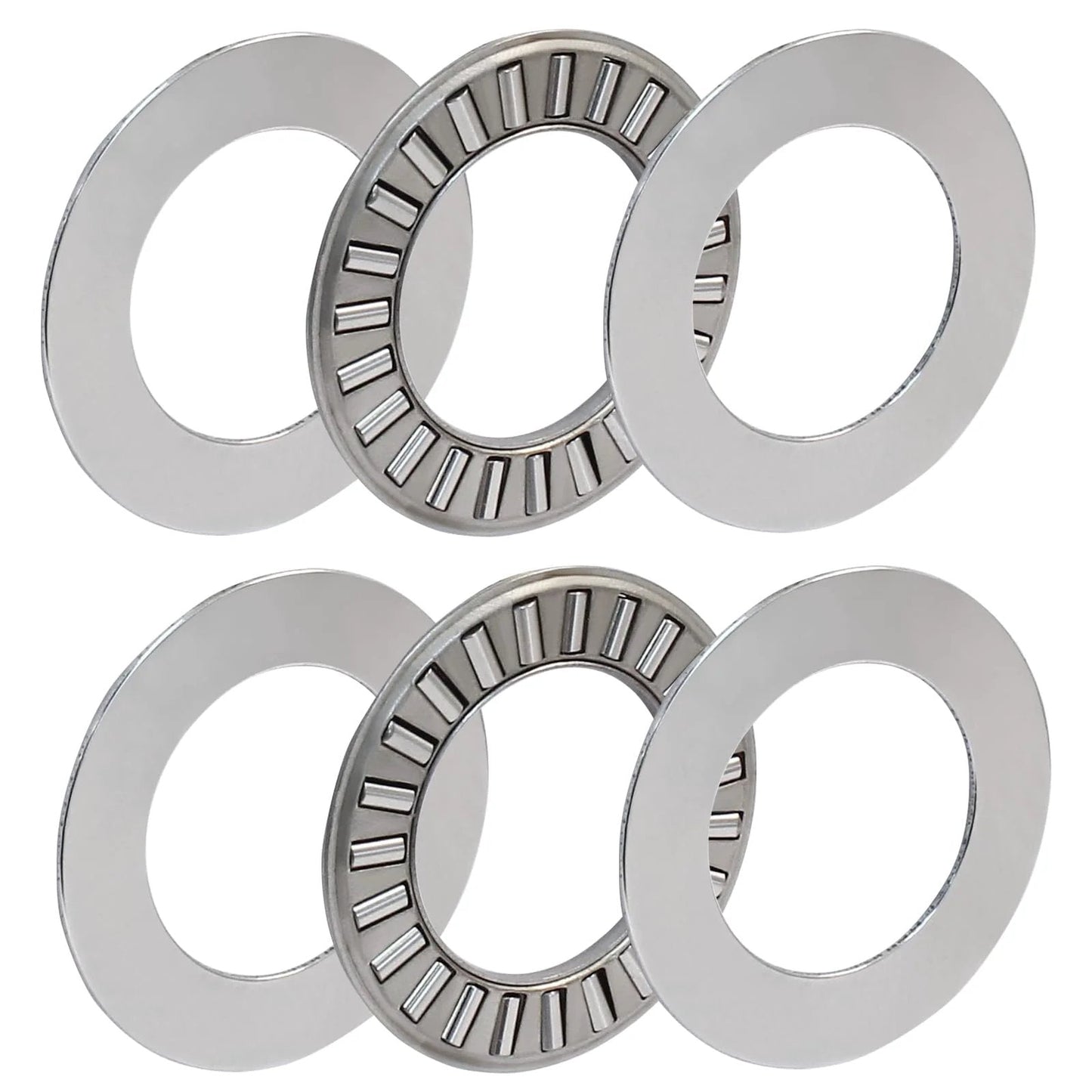 Two Pack NTA1220 1.25 Inch Outer Diameter Thrust Needle Roller Bearings With Washers Inner Diameter 0.75 Inch Industrial Grade
