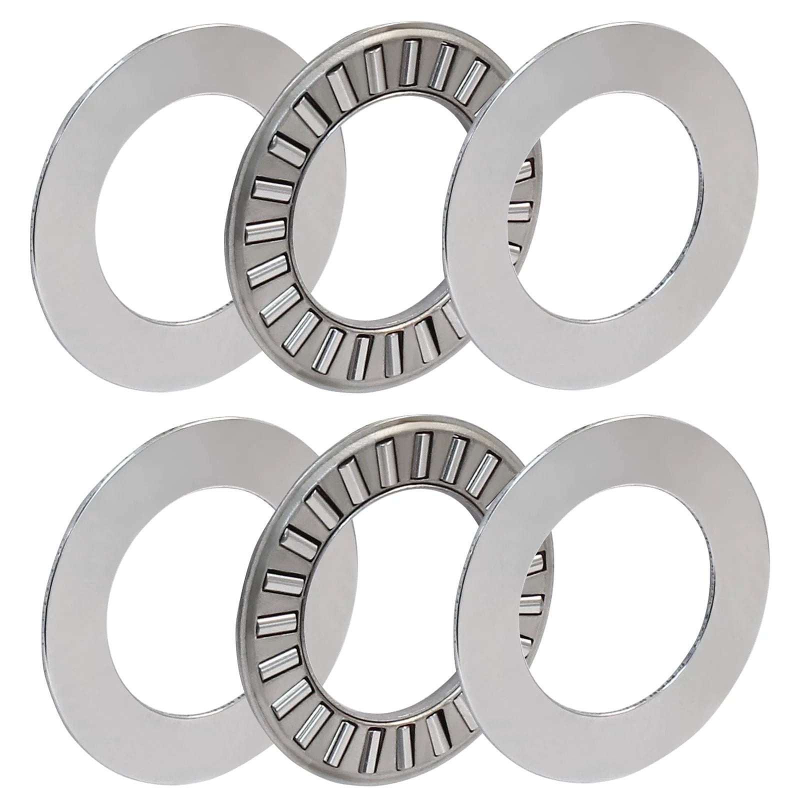 Two Pack NTA1220 1.25 Inch Outer Diameter Thrust Needle Roller Bearings With Washers Inner Diameter 0.75 Inch Industrial Grade