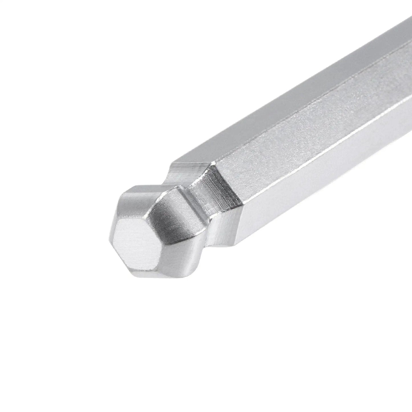 Close-up of ball end on the 12mm Hex Key Wrench, part of Ball End 12mm Hex Key Wrench Long Arm L Shaped Allen Wrench 9.72 Inch For DIY Home Projects