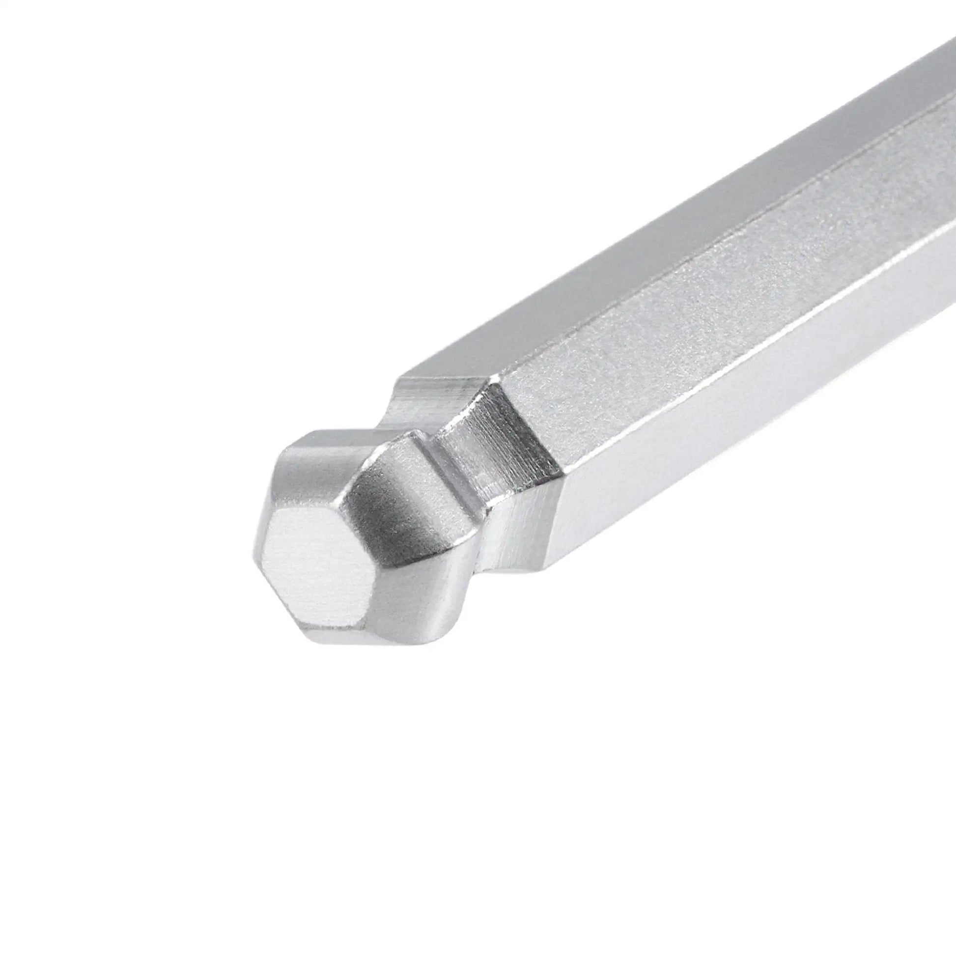 Close-up of ball end on the 12mm Hex Key Wrench, part of Ball End 12mm Hex Key Wrench Long Arm L Shaped Allen Wrench 9.72 Inch For DIY Home Projects