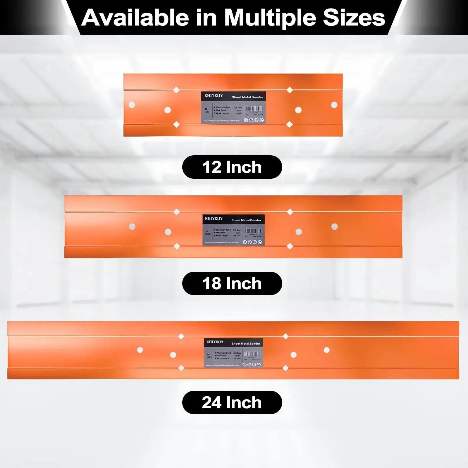 Sheet Metal Bender Hand Seamer For HVAC Ductwork Roofing And Metal Panels Ideal For Pros And DIYers 12 18 Or 24 Inch Lengths With Three Eighths Or One Inch Fold Depth Heavy Duty Steel Brake In High Visibility Orange By Kbiykuy