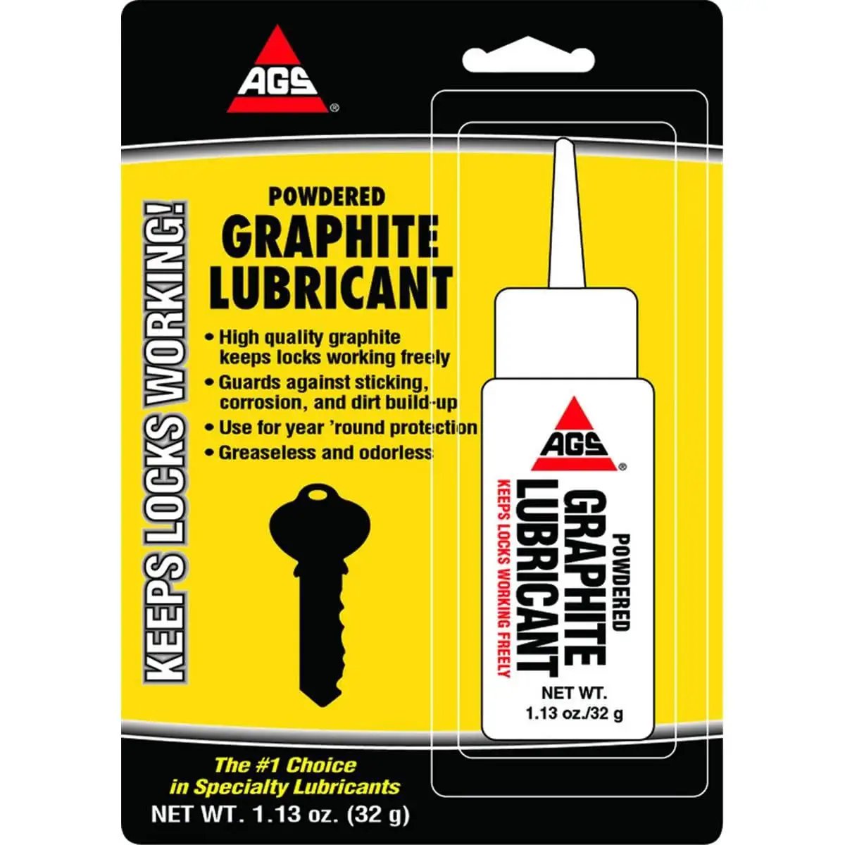 Graphite Powdered Lubricant For Metal Wood Plastic And Rubber Surfaces All Purpose Lubricant That Prevents Sticking Wear And Corrosion Odorless And Non Toxic Great For Locks Hinges Tools Guns Fishing Reels Bicycles And Precision Instruments One Point One in packaging