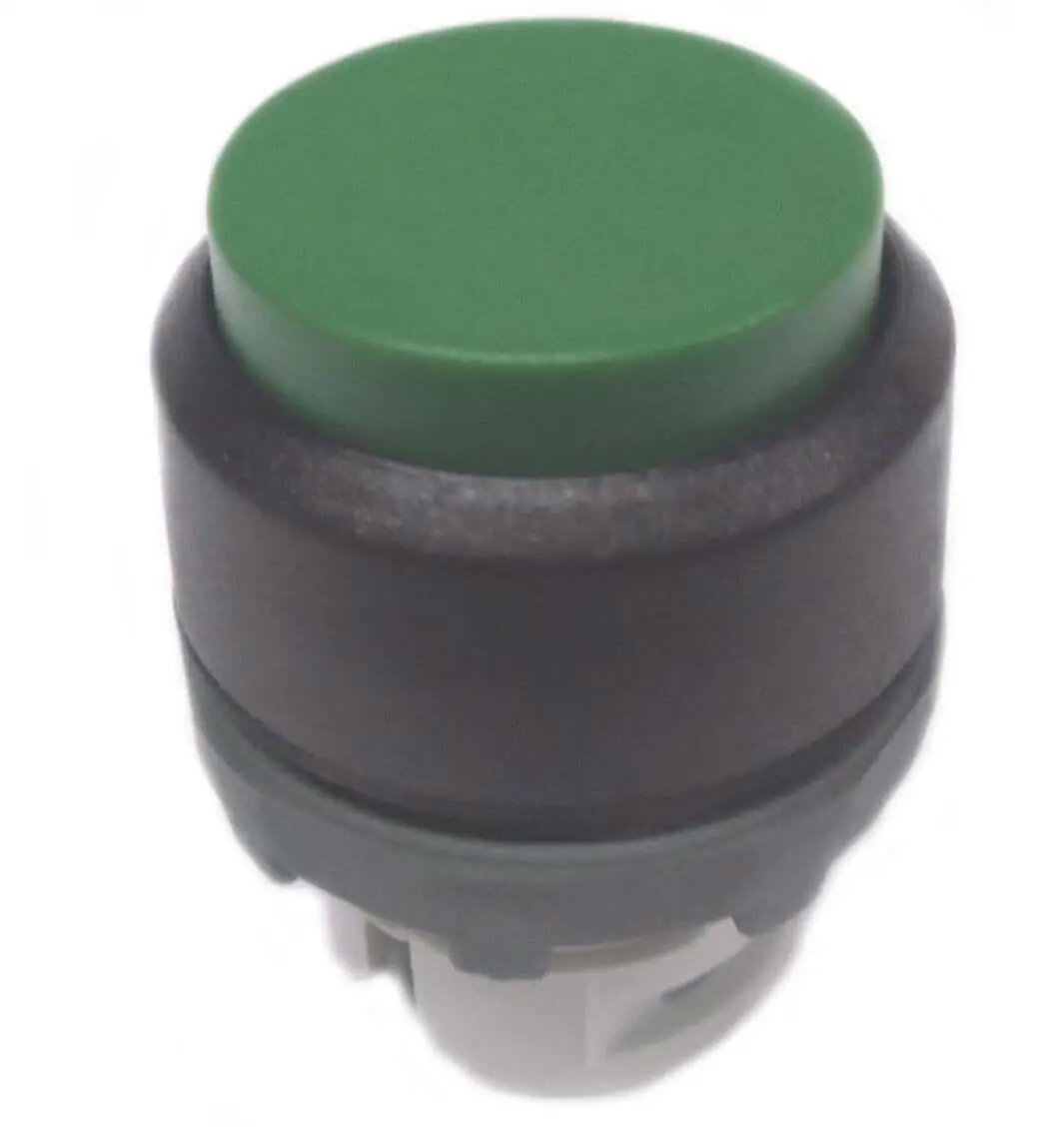 MP3-10G 22 mm Extended Momentary Pushbutton Operator Green 22.5 mm Modular Mount Non-Illuminated Panel Control front view