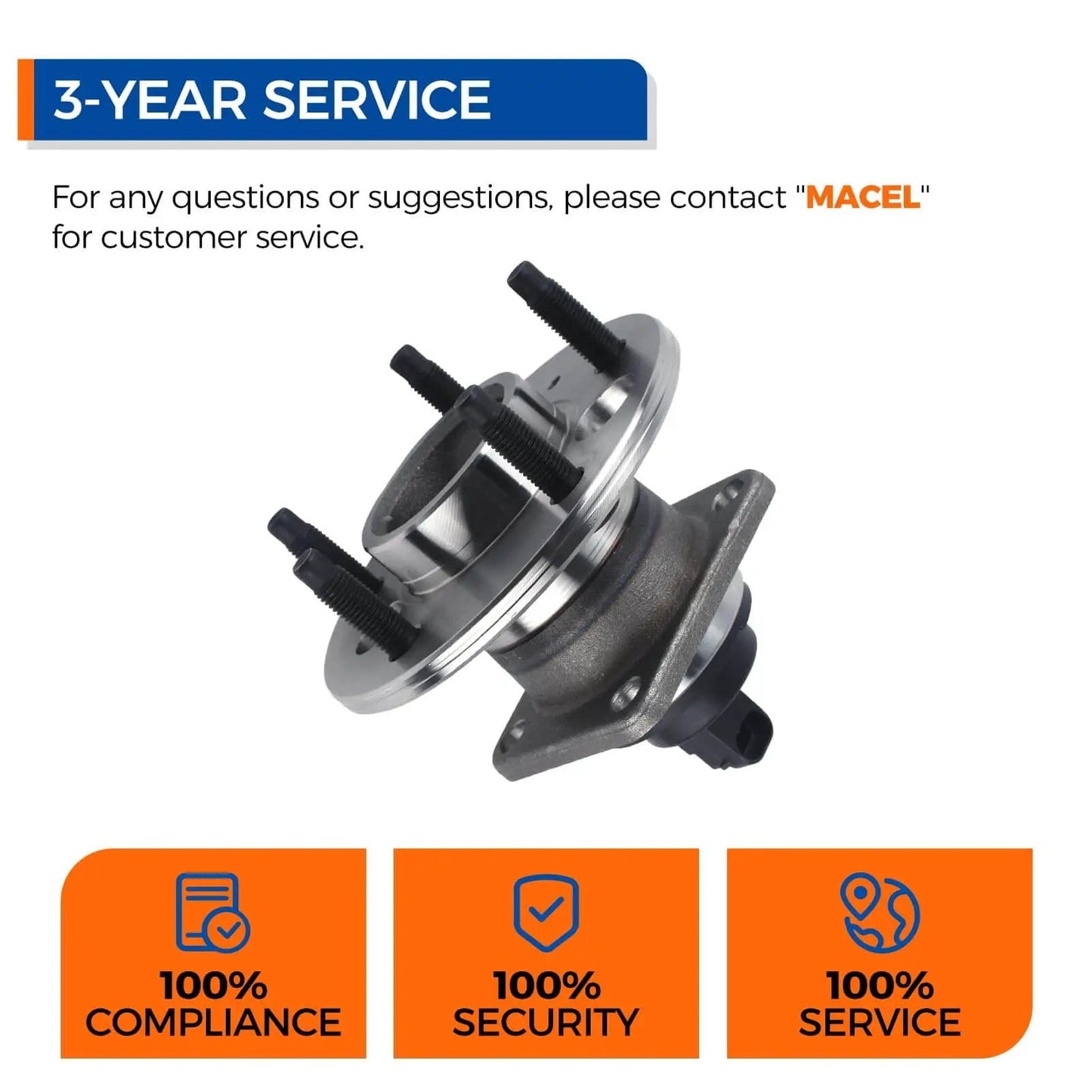 Rear Wheel Hub Bearing Assembly (Pair) 512003 with 3-year service and security assurance