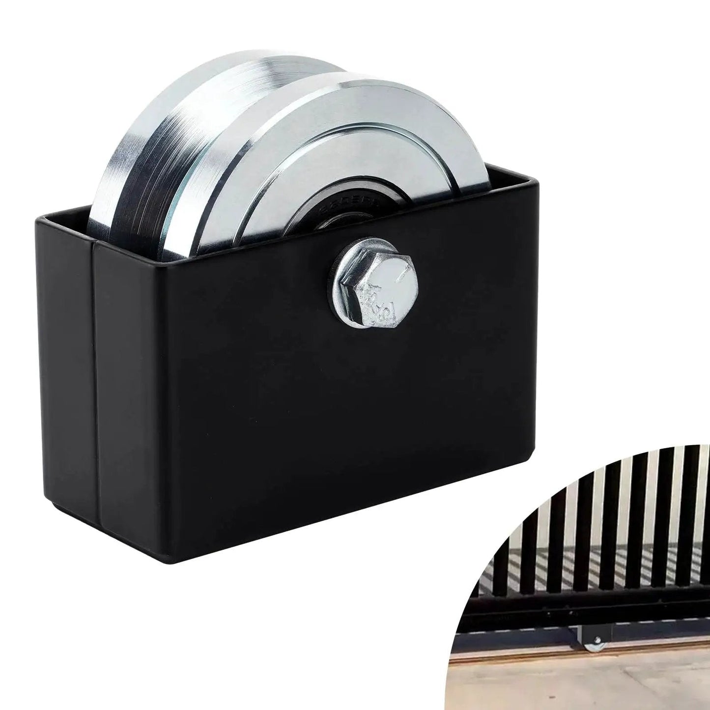 4 Inch V Groove Slide Gate Wheel With Welded Bracket Box For Inverted V Track Systems, Heavy Duty 3000 LBS Load Capacity