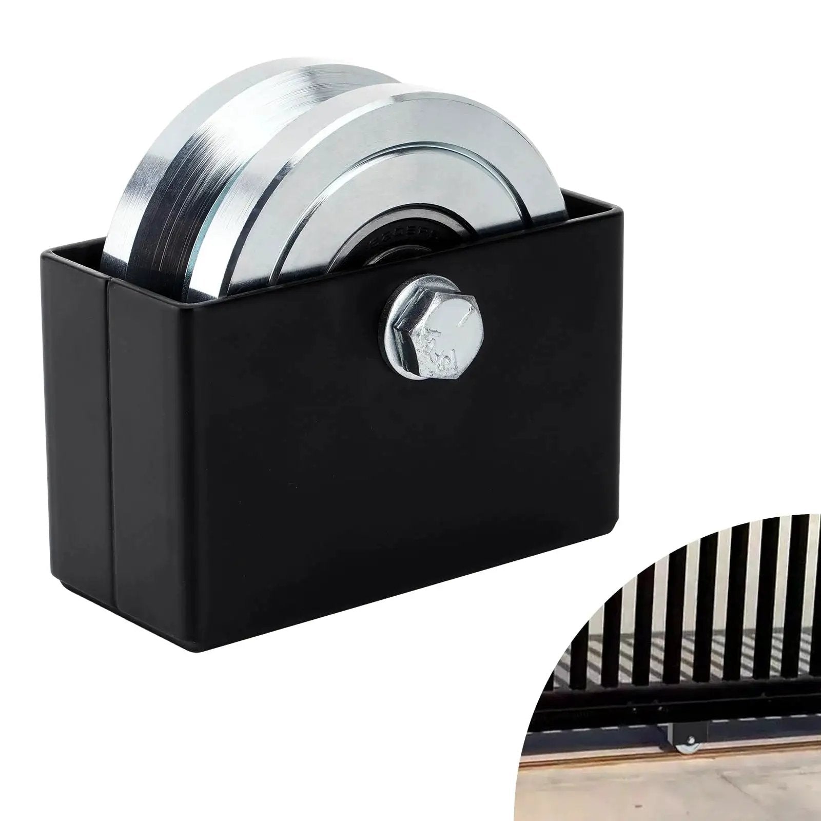 4 Inch V Groove Slide Gate Wheel With Welded Bracket Box For Inverted V Track Systems, Heavy Duty 3000 LBS Load Capacity