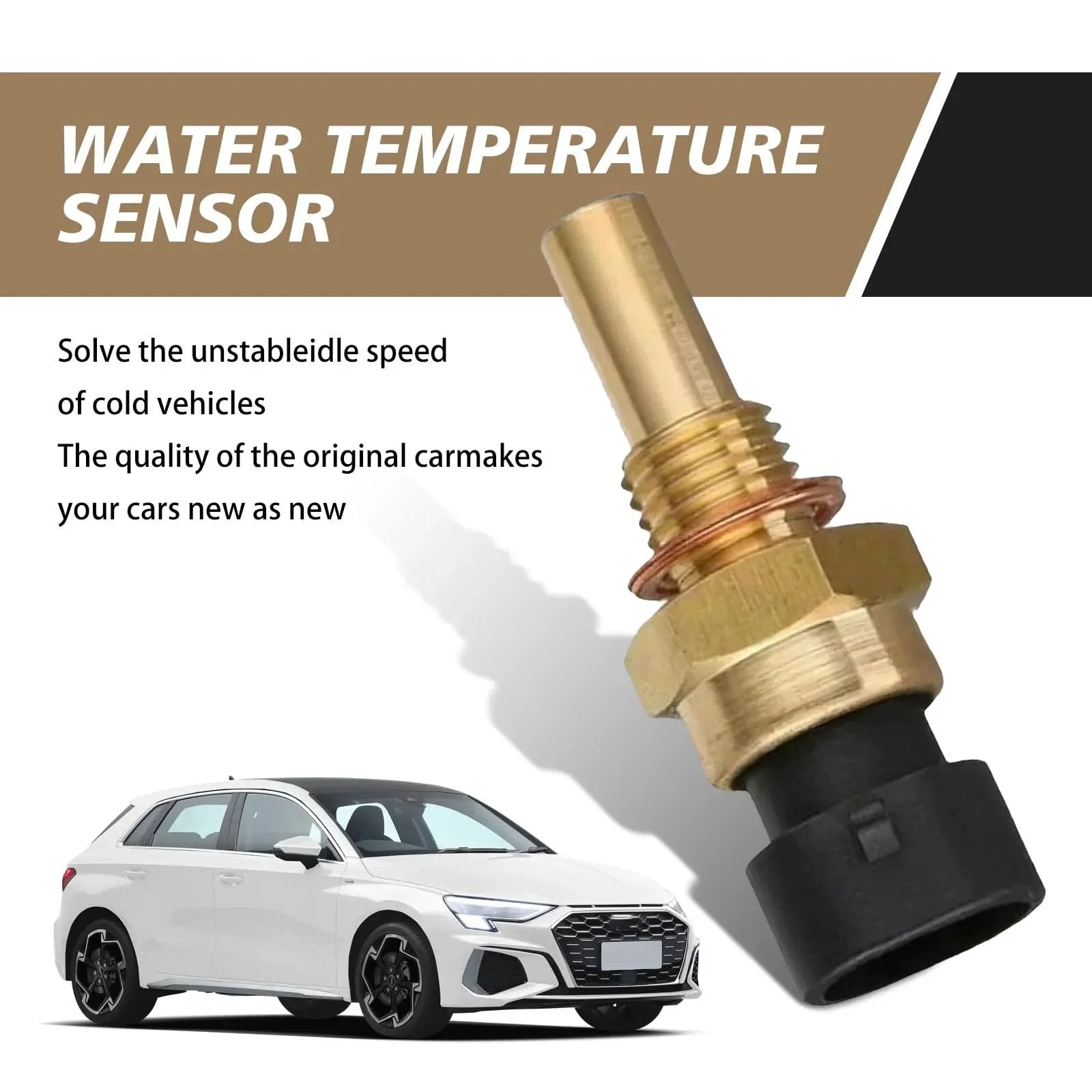 Drop In Replacement 2 Pin Car Coolant Temperature Sensor For Delphi Gold Direct Fit OEM Nos installed in vehicle