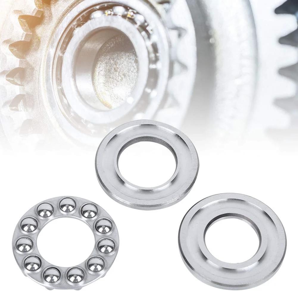Heavy Duty Five Piece Axial Ball Thrust Bearing Set For Machinery And Equipment, Two Inch Outer Diameter, Five Eighth Inch Bore