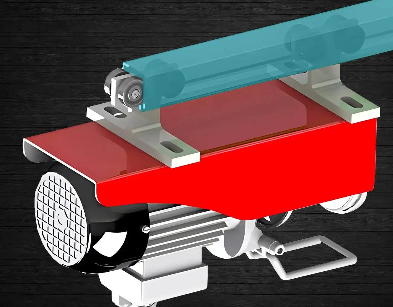 4 Wheel Trolley Assembly For 1-5/8 Inch Unistrut Channel Galvanized Steel Silent Operation High Load Capacity Up To 1000 Pounds image