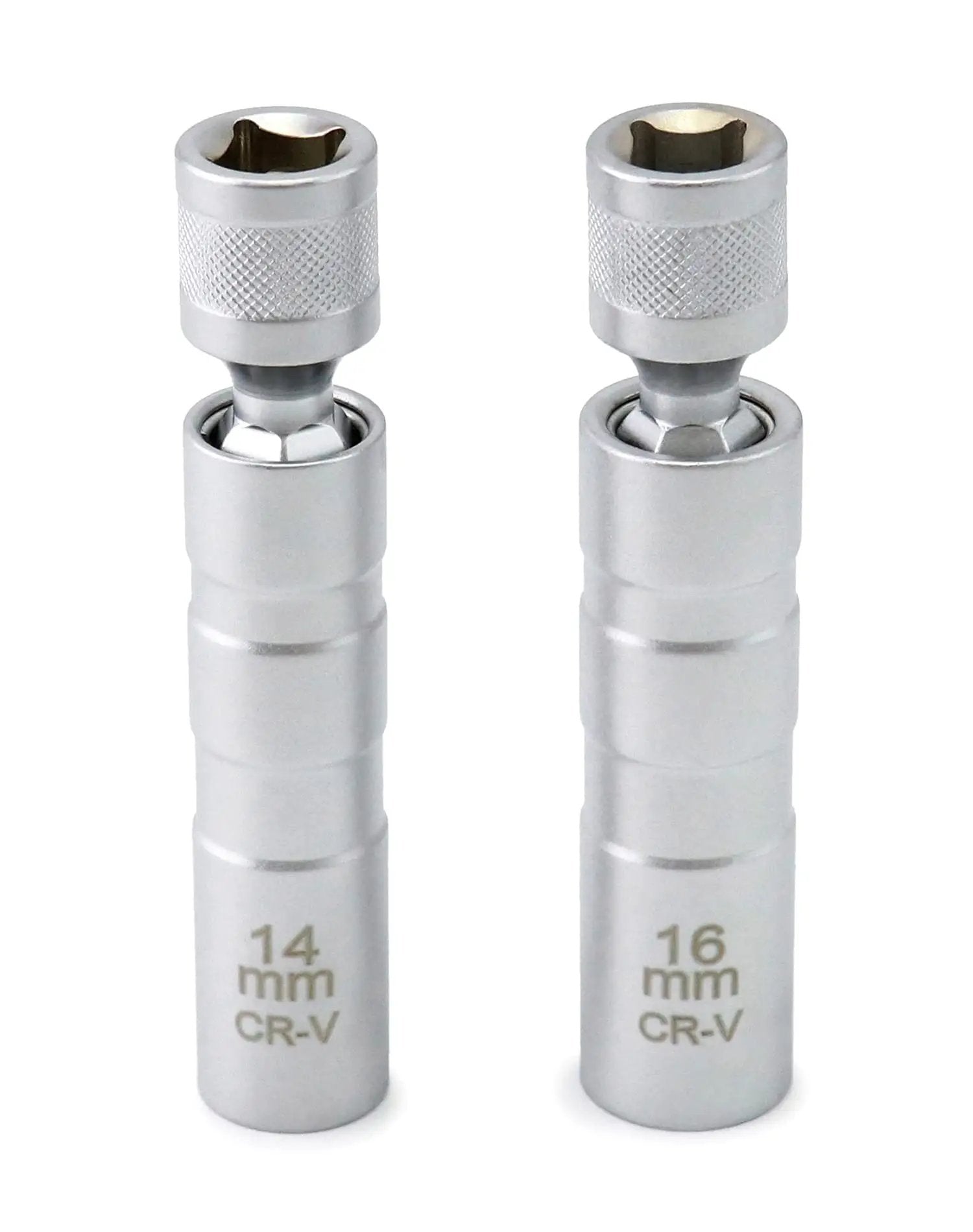 Magnetic Swivel Spark Plug Socket 14mm And 16mm Go To Thin Wall Three Eighths Inch Drive 12 Point Chrome Vanadium Steel