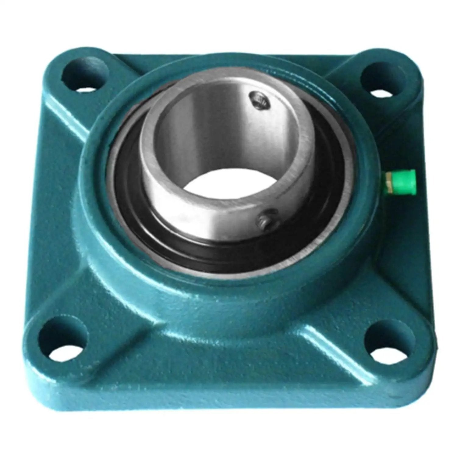 Set Of Two Self Aligning Flange Pillow Block Bearing UCF 207-22 One And Three Eighths Inch Bore 4 Bolt Flange Cast Iron Housing
