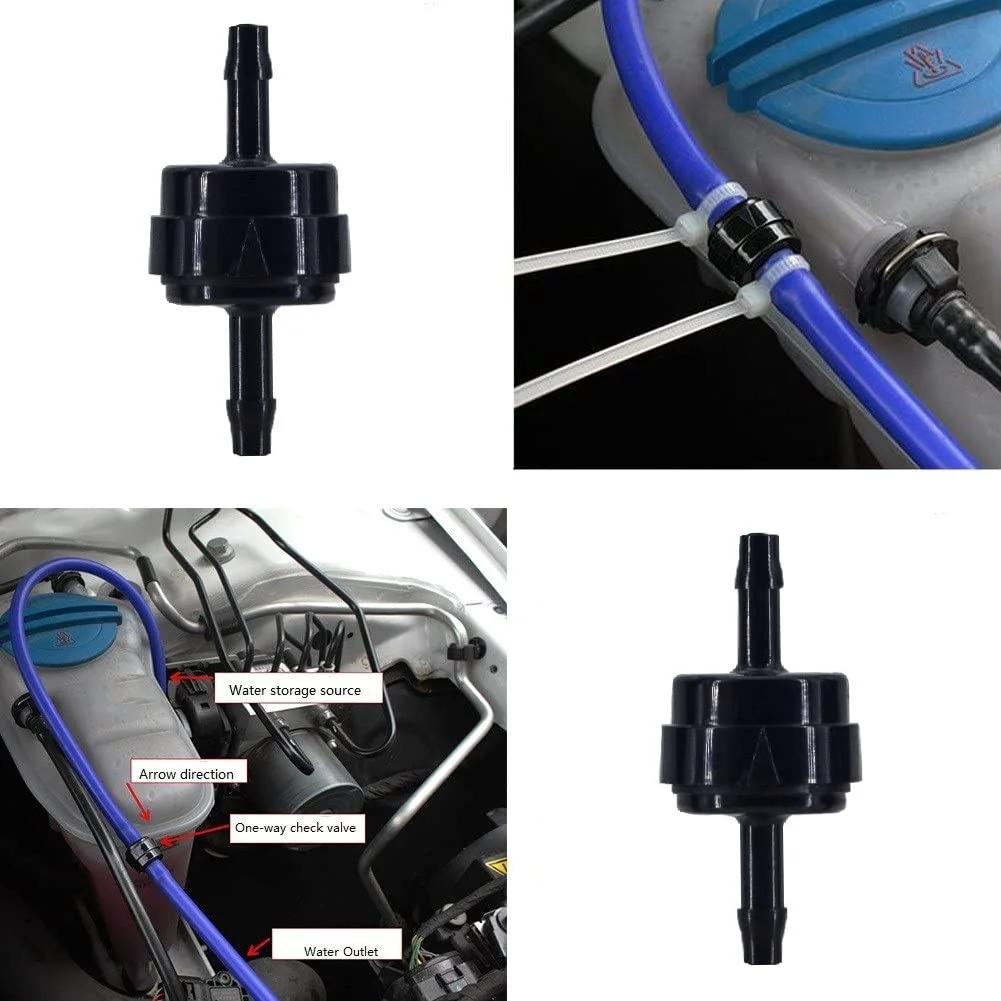 Automotive PA66 Spring Check Valves For High Temp And Corrosion Resistance, Fits 1/8 Inch, 3/16 Inch, 1/4 Inch, And 5/16 Inch Hose, 4 Mm To 9 Mm Inner Diameter Compatibility, Built Tough Black installed in a vehicle system