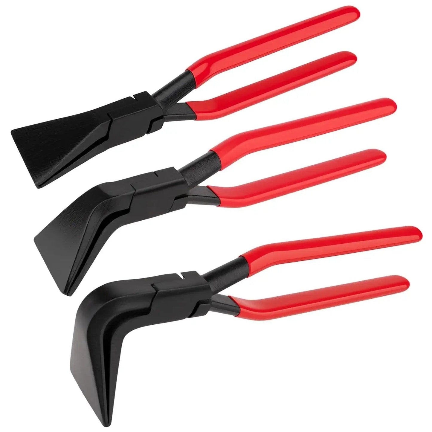 Pro Grade Hand Seamers Set For Sheet Metal Bending And Flattening With Three Pliers Heads Straight 45 Degree And 90 Degree For Precise Bends