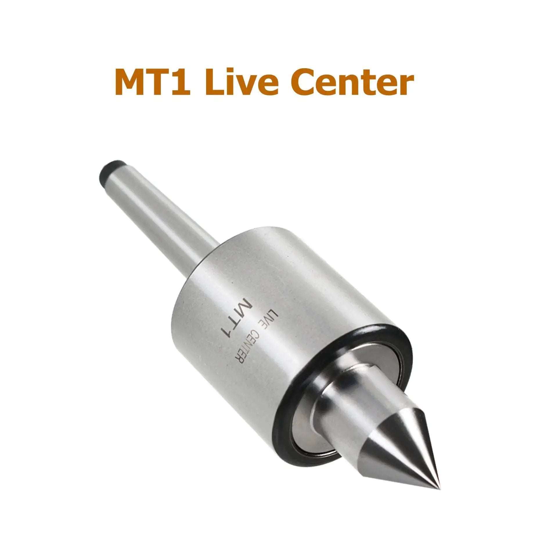 MT1 Live Tailstock Center For High Speed Turning CNC Work, Beefy Medium Duty 1MT Center With 60 Degree Point, 5000 RPM