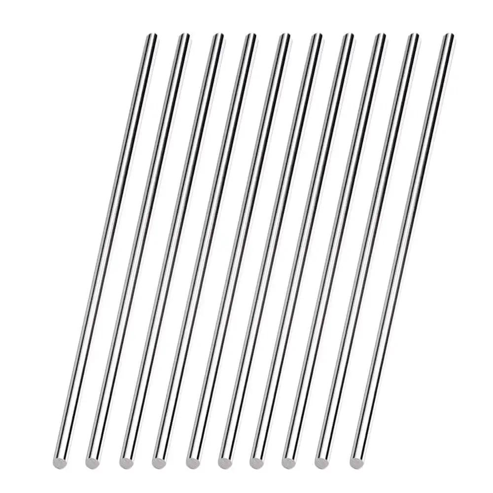 304 Stainless Steel Round Rod 3mm Diameter 405mm Long 16 Inch Solid Shaft Bar For DIY Craft CNC Machining Projects Pack Of Ten High Hardness Rust Resistant
