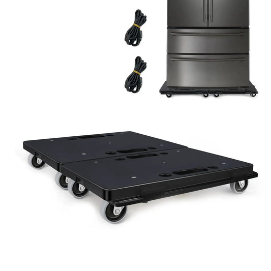 Heavy Duty Furniture Dolly With Interlocking 4 Wheel Flat Dollies 16 X 11 Inches 500 LB Capacity Interlock System For Moving Large Furniture Easily Two Pack Black And Grey Wheels With Carry Handle