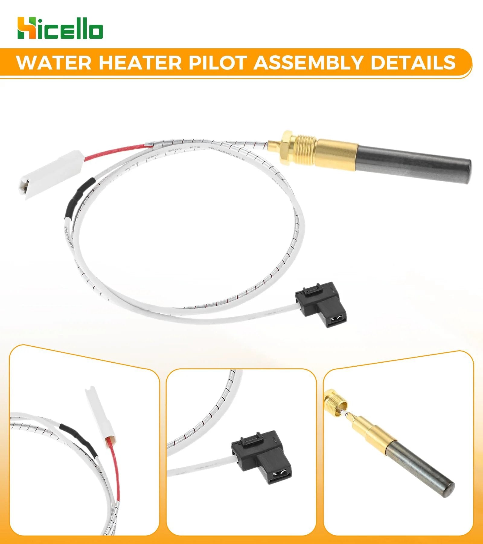 Gas Minivolt Thermopile Generator Replacement Direct OEM For Bradford White Natural Gas Water Heaters 233 47845 05 product