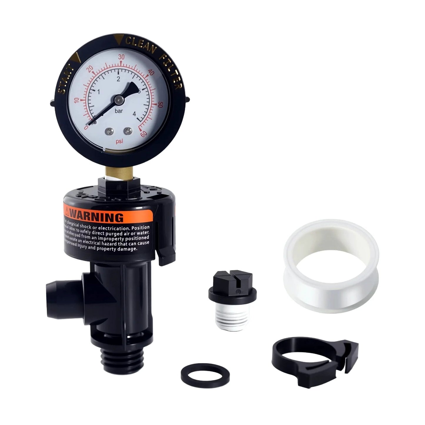 Easy Install Replacement Air Relief Valve 98209800 For Pentair FNS Plus SMBW 2000 4000 Series Pool Filters with gauge and parts