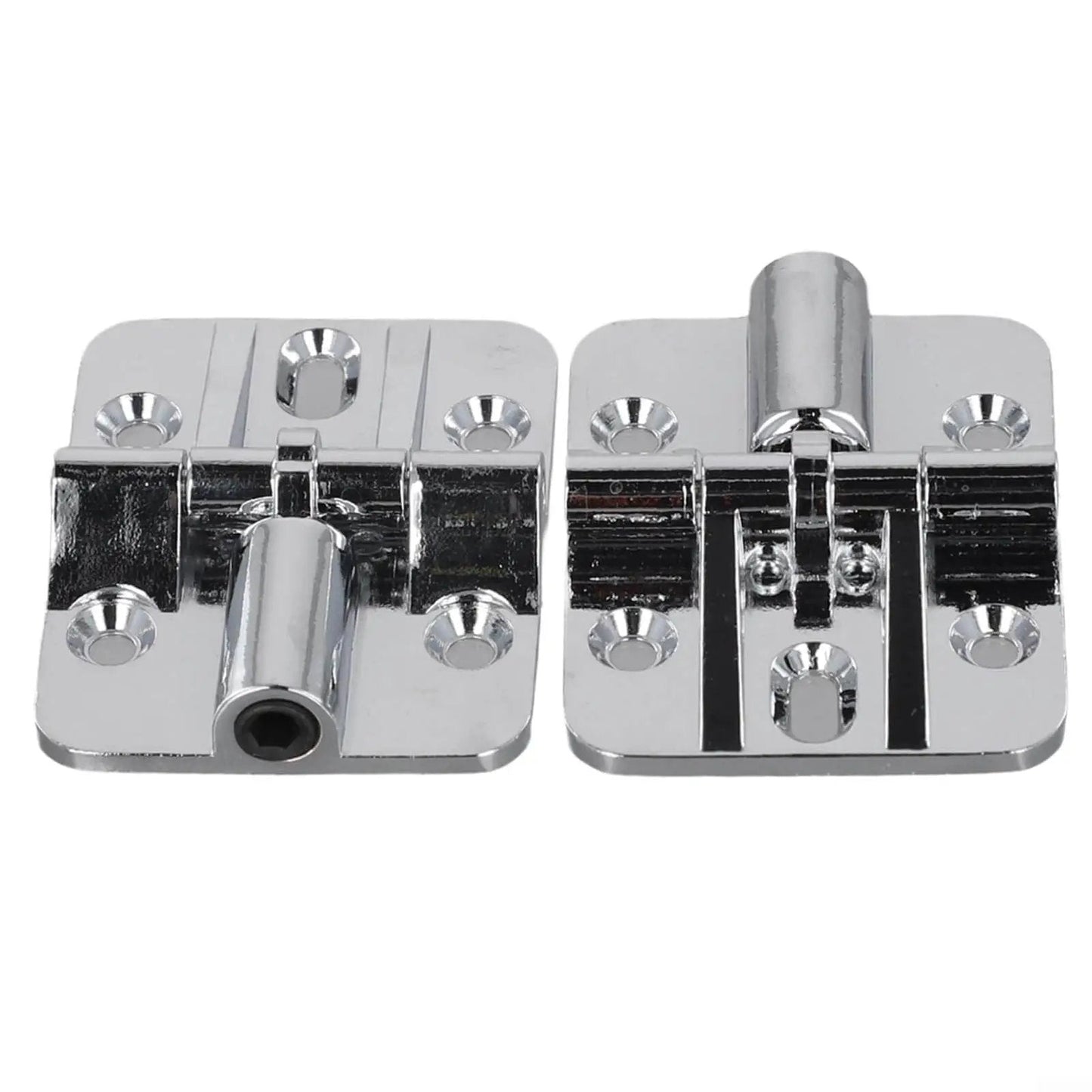 Front view of Zinc Alloy 180 Degree Locking Hinge With Adjustable Torque For Folding Tables And Bifold Doors Cabinet Hardware.