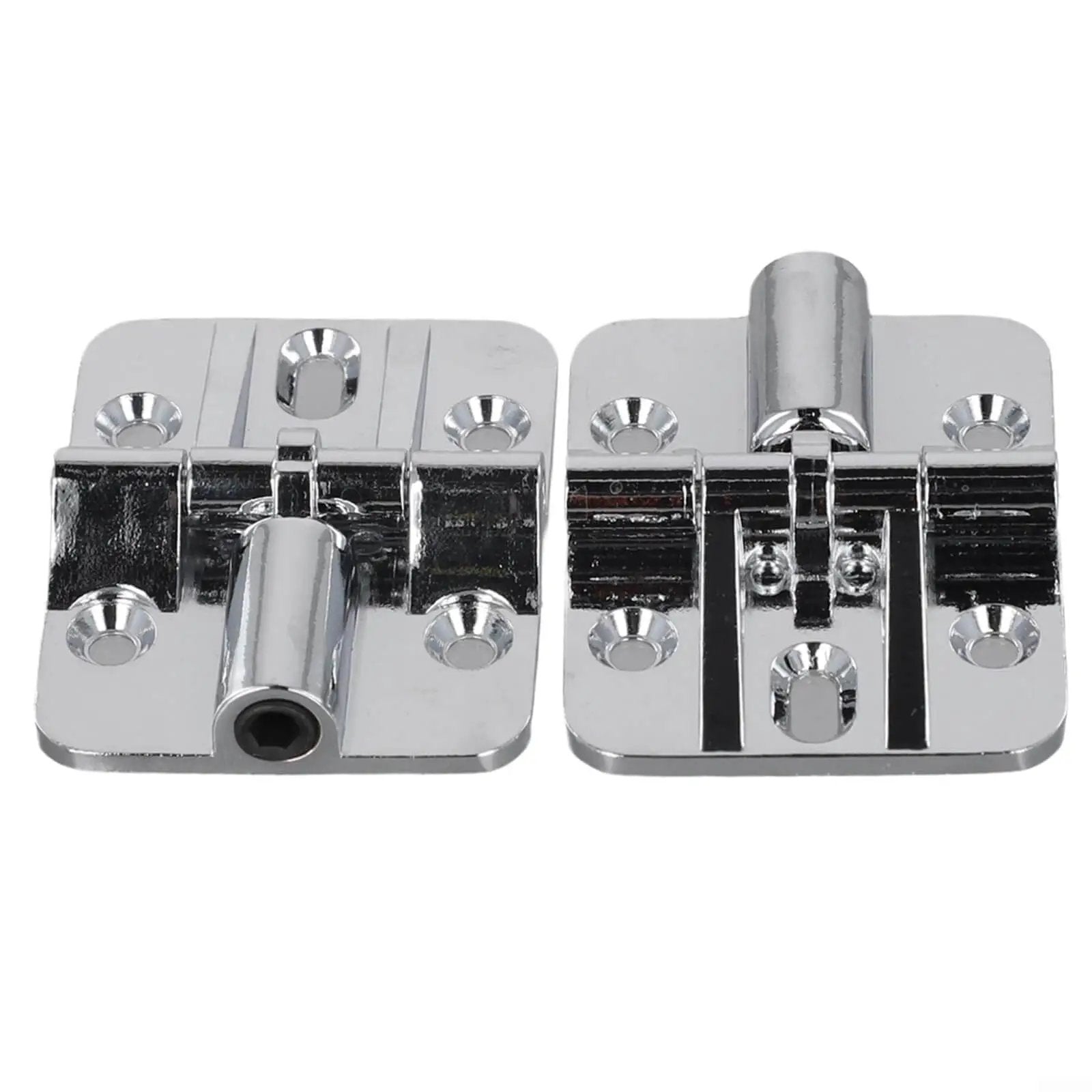 Front view of Zinc Alloy 180 Degree Locking Hinge With Adjustable Torque For Folding Tables And Bifold Doors Cabinet Hardware.