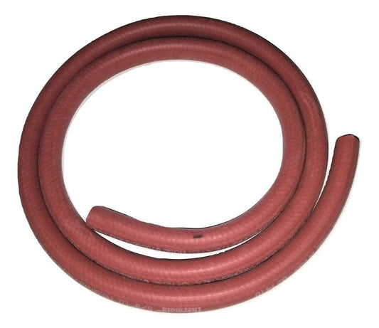 Premium 6 Foot Heater Hose Five Eighth Inch Inside Diameter EPDM Red Rubber For Cars Trucks Tractors And Small Engines With Nitrile Tube Two Spiral Polyester Reinforcement And PVC Nitrile Blend Cover Made In USA coiled view