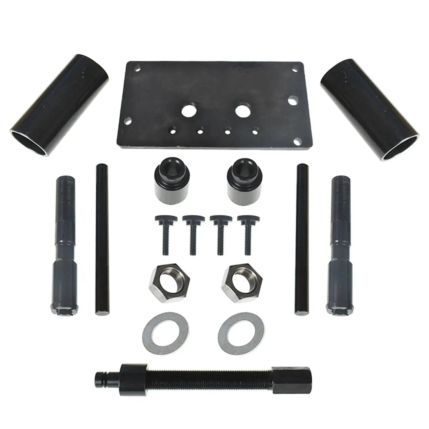 Inner Cam Bearing Installer And Puller Tool Set For Harley Twin Cam 88 96 103 Engines, premium steel parts with black oxide finish.